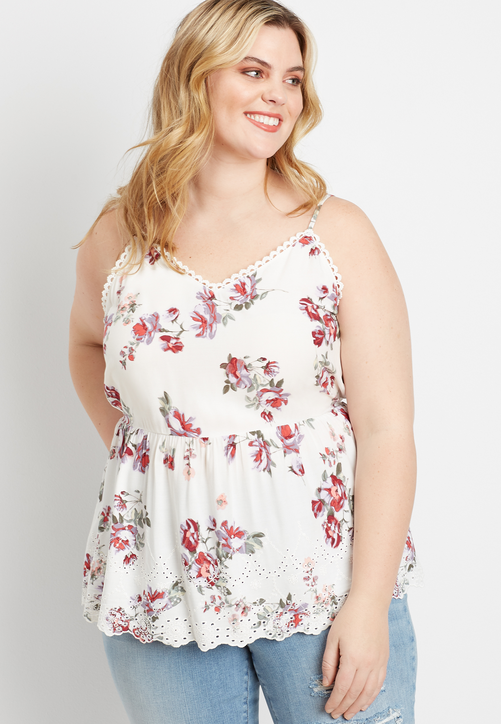 white peplum tank top