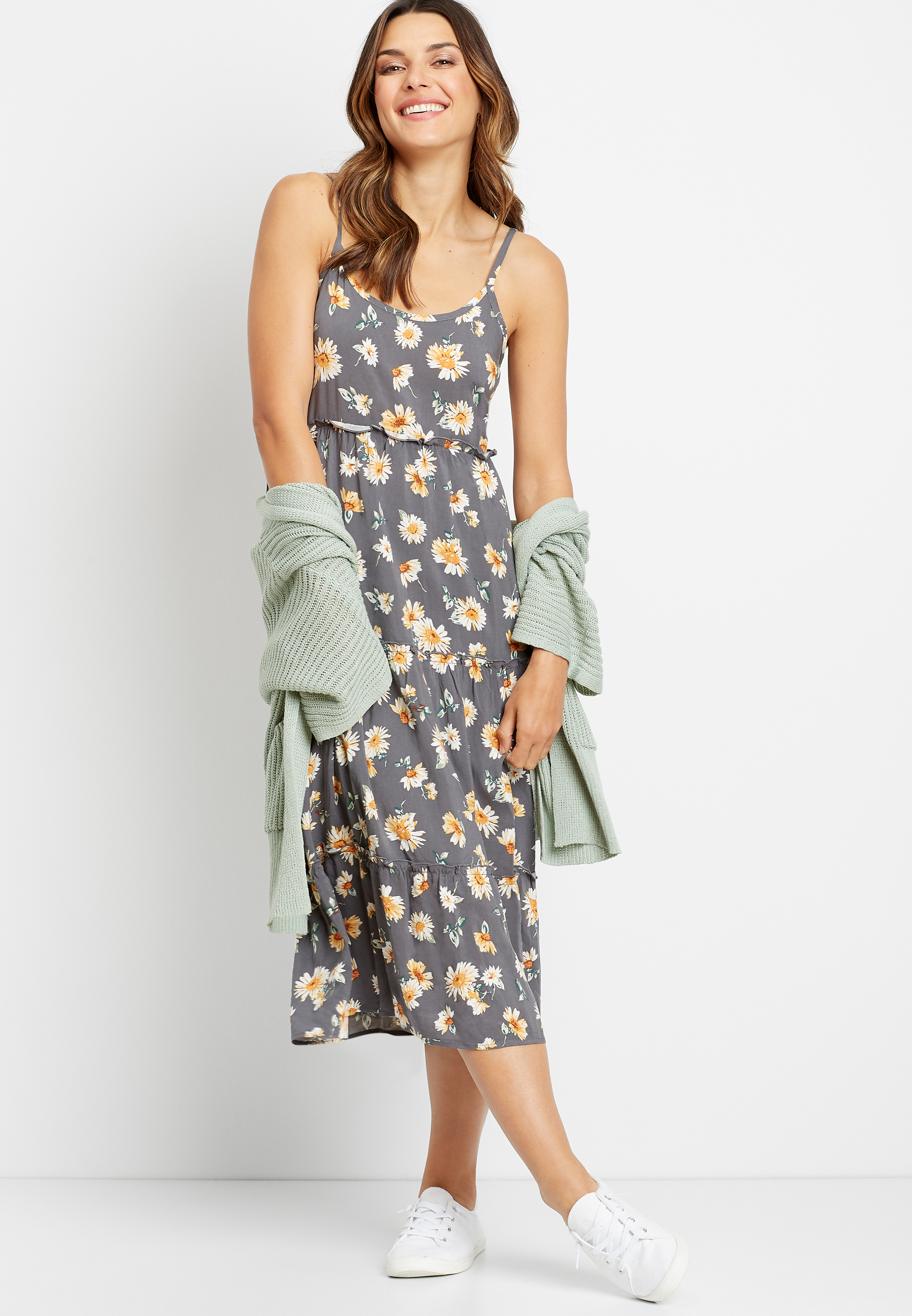 andmary daisy tiered dress アンドマリー ANDMARY】Daisy knit dress