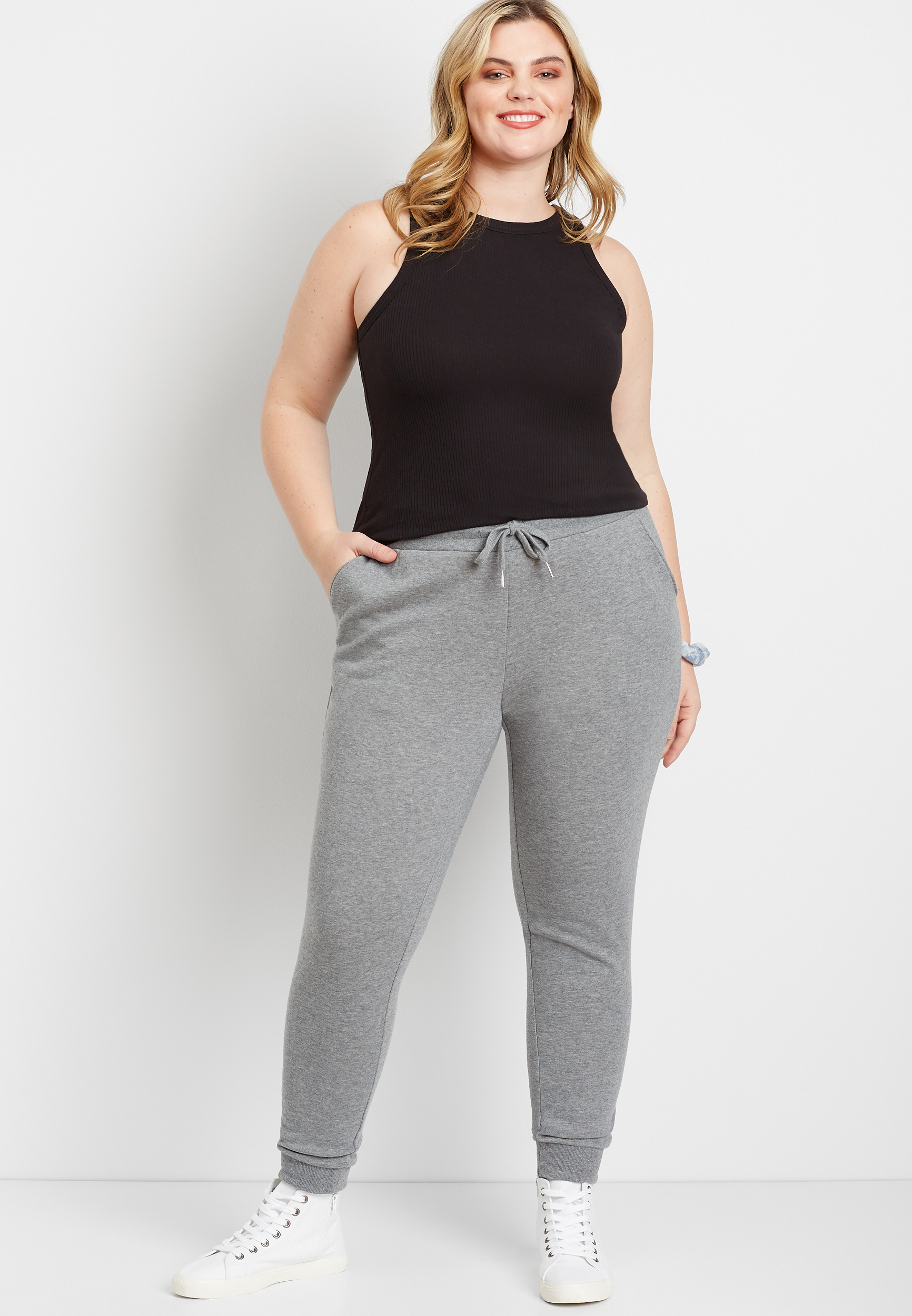 Plus Size Heather Gray Jogger maurices