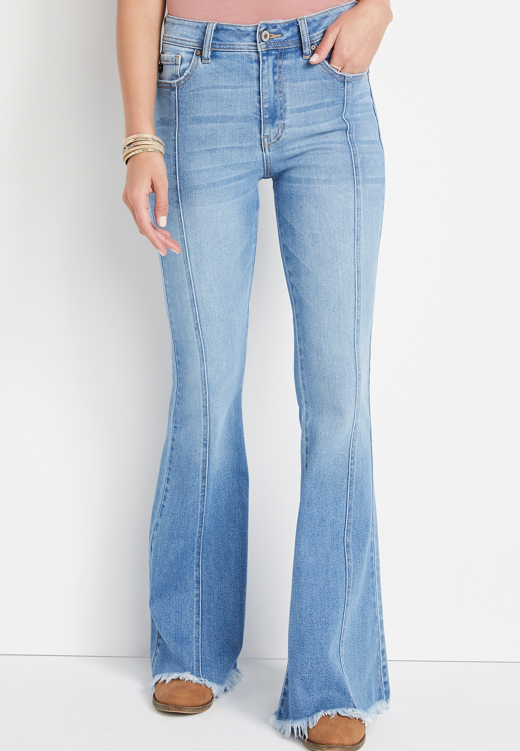 Jeans With Seam Down Front