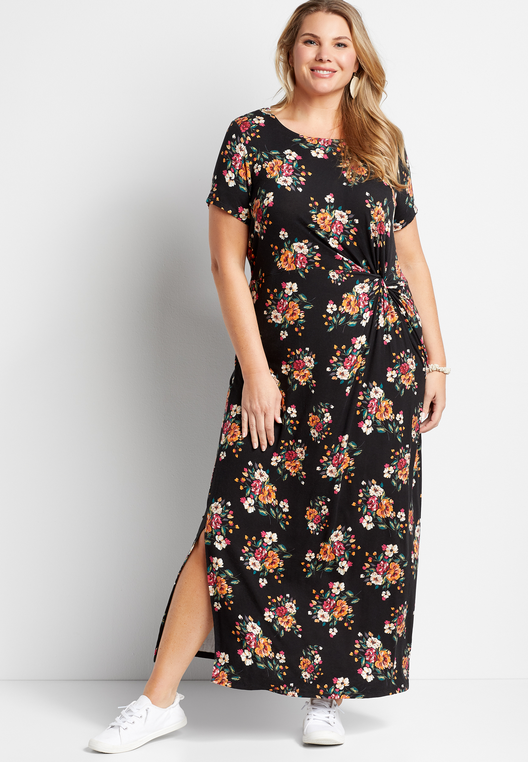 maurices black maxi dress Maurices Black Maxi Dress With Criss Cross Chest Medium long sleeve