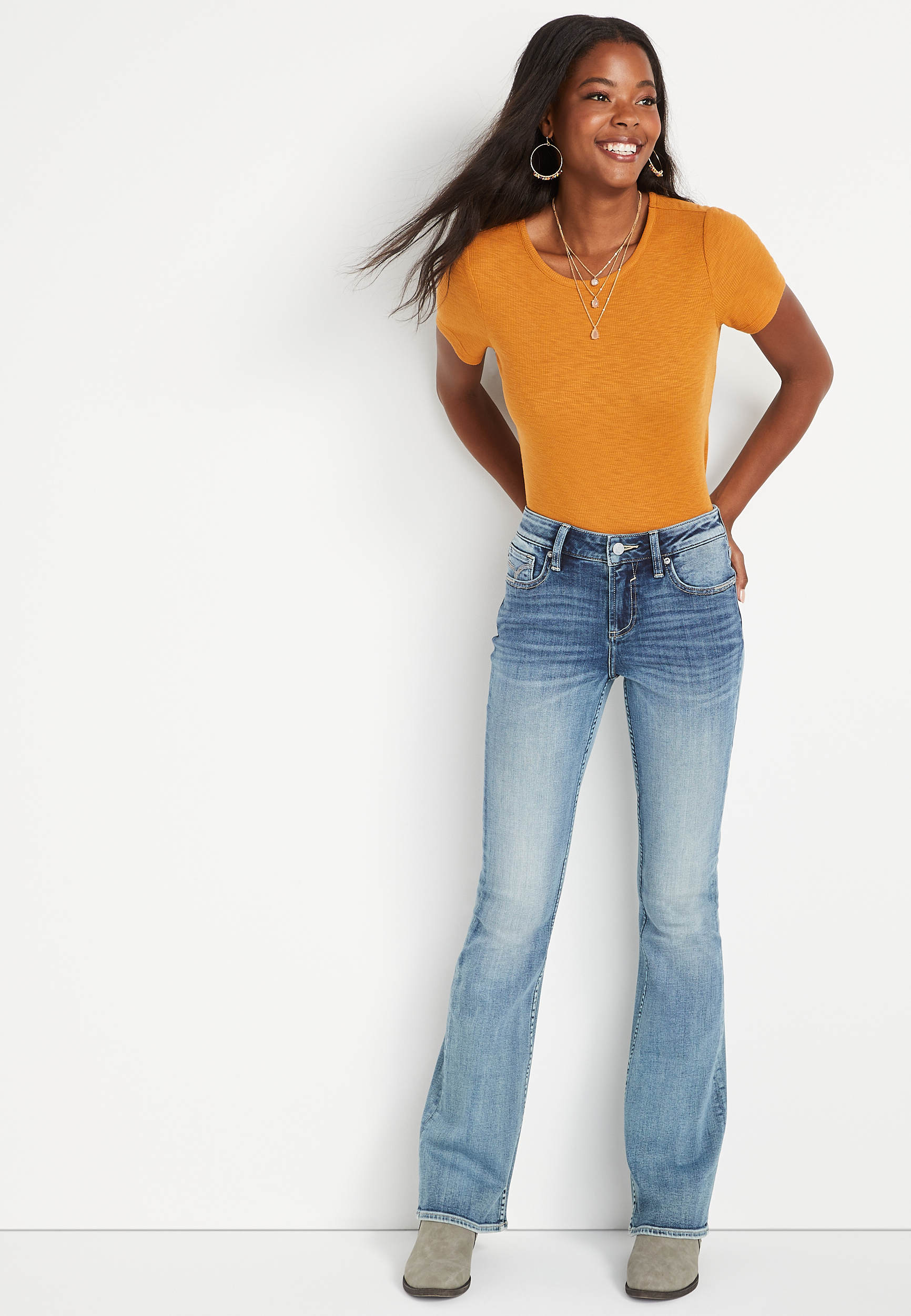Vigoss® Flare Mid Rise Jean | maurices