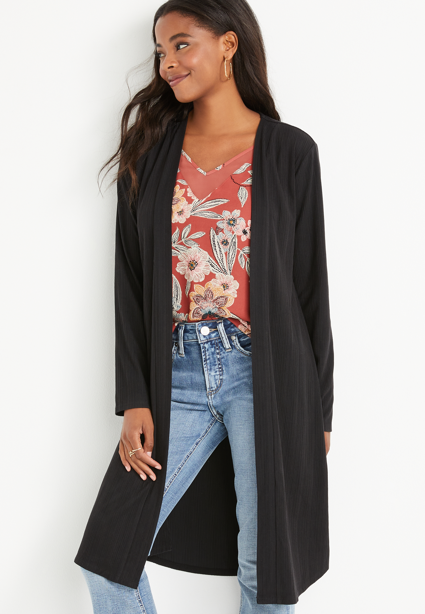 Bell sleeve shop duster cardigan