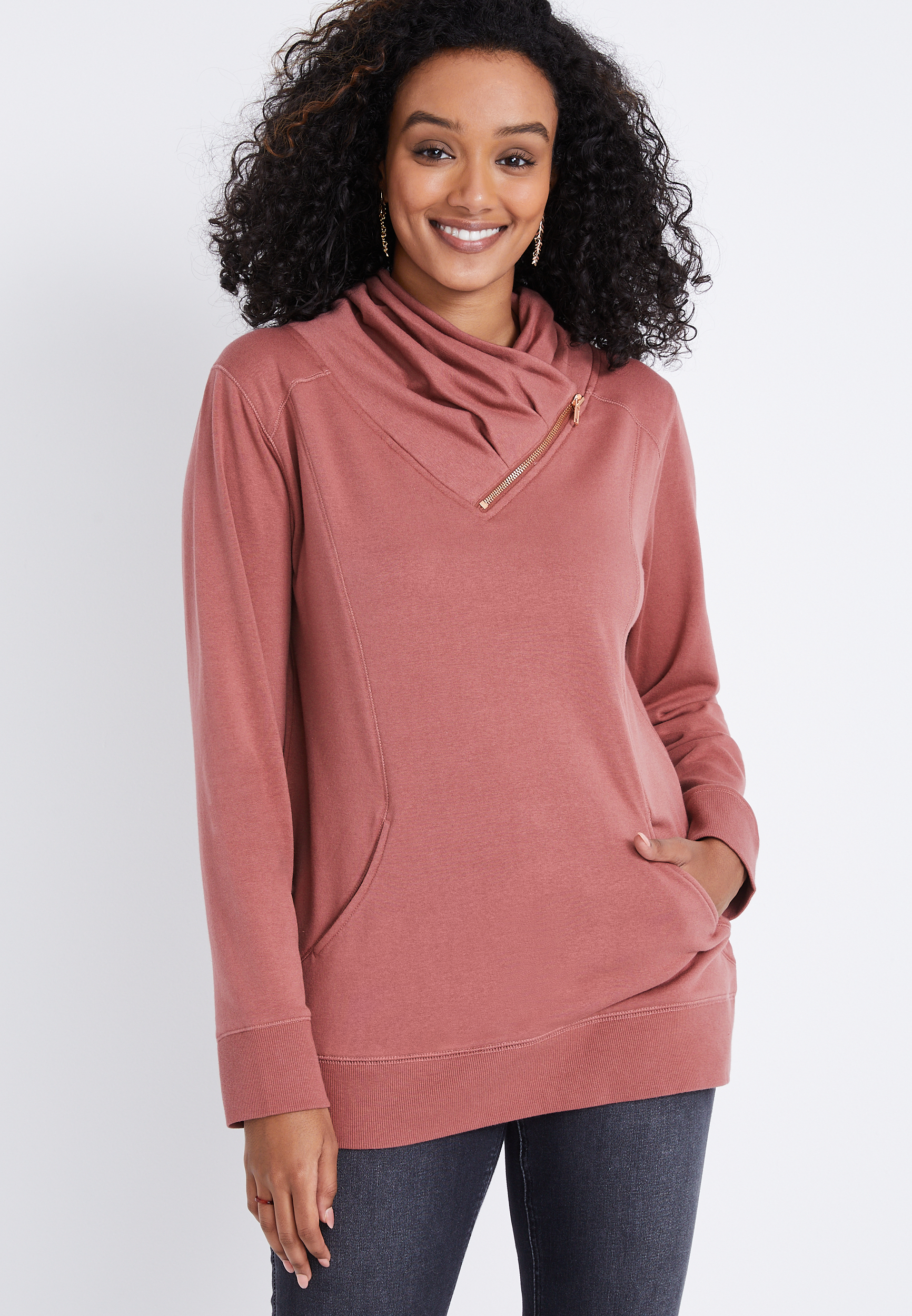 Asymmetrical hoodie discount with cowl neck