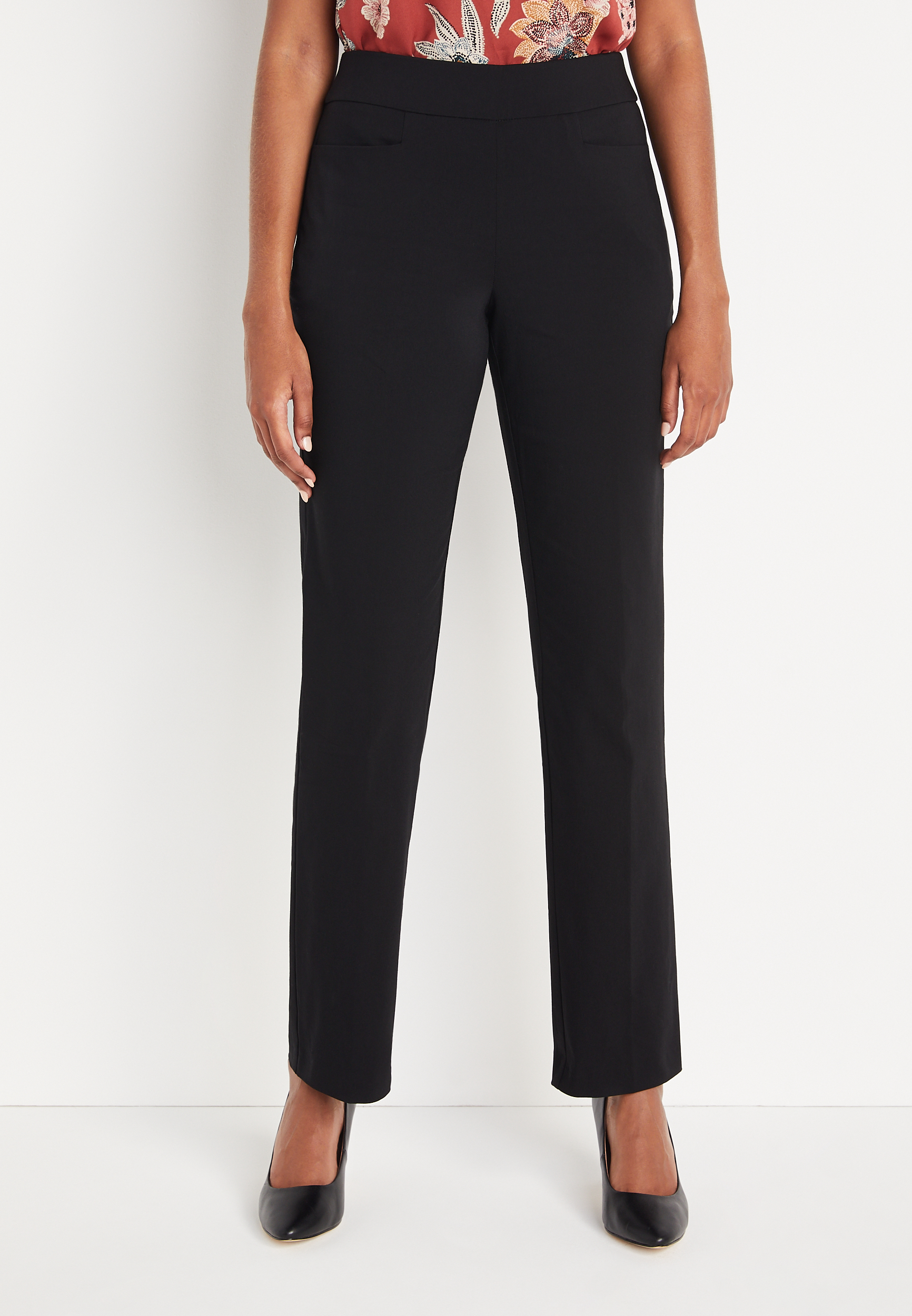 Whistle Regular Length Bengaline Pant, Black - Pants & Leggings