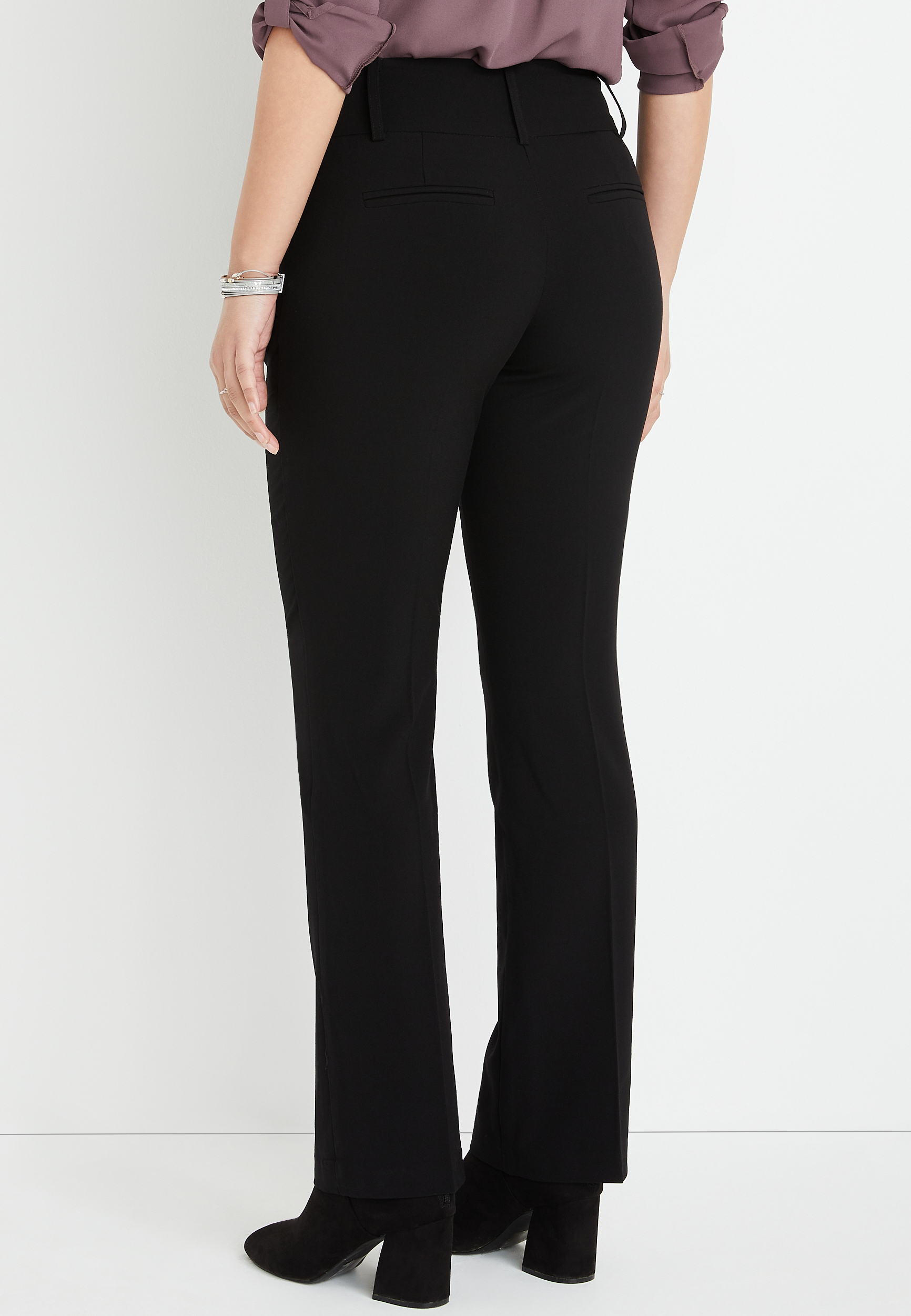 Black Bootcut Non-Stretch Dress Pant | maurices