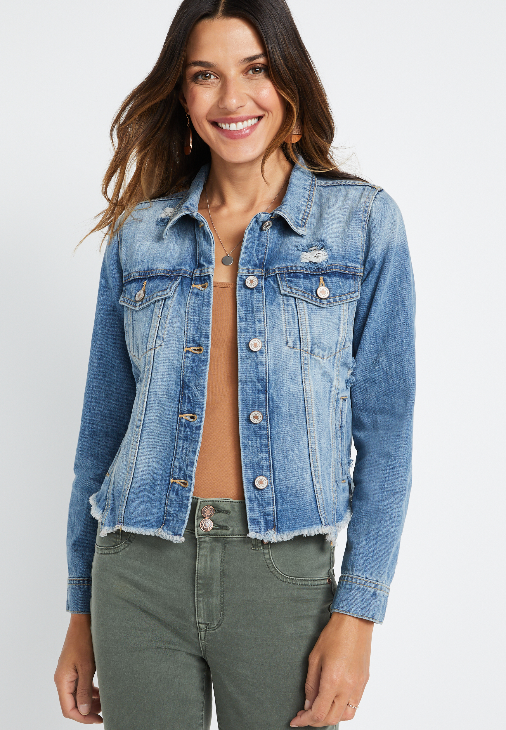 Frayed jean outlet jacket