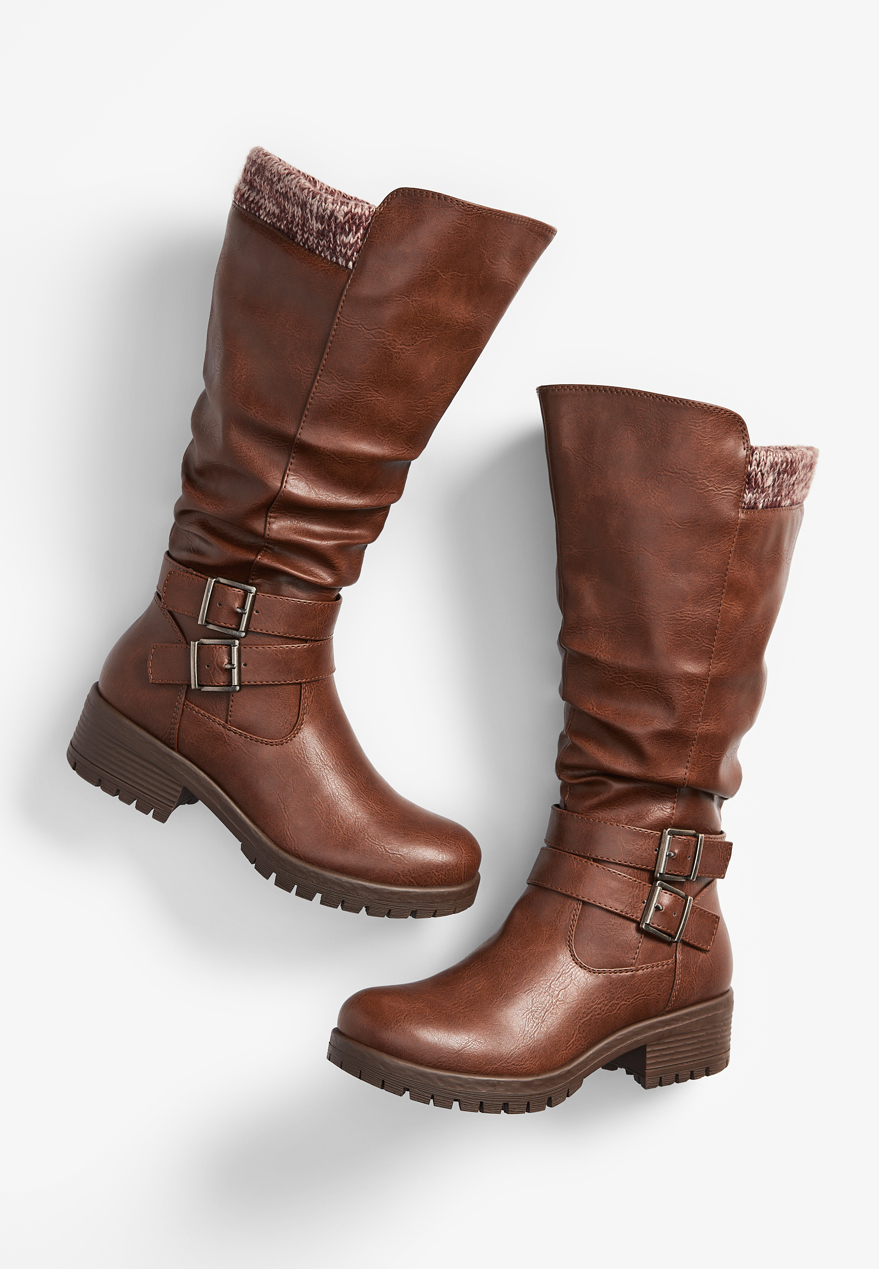 Tall brown shop boots wide calf