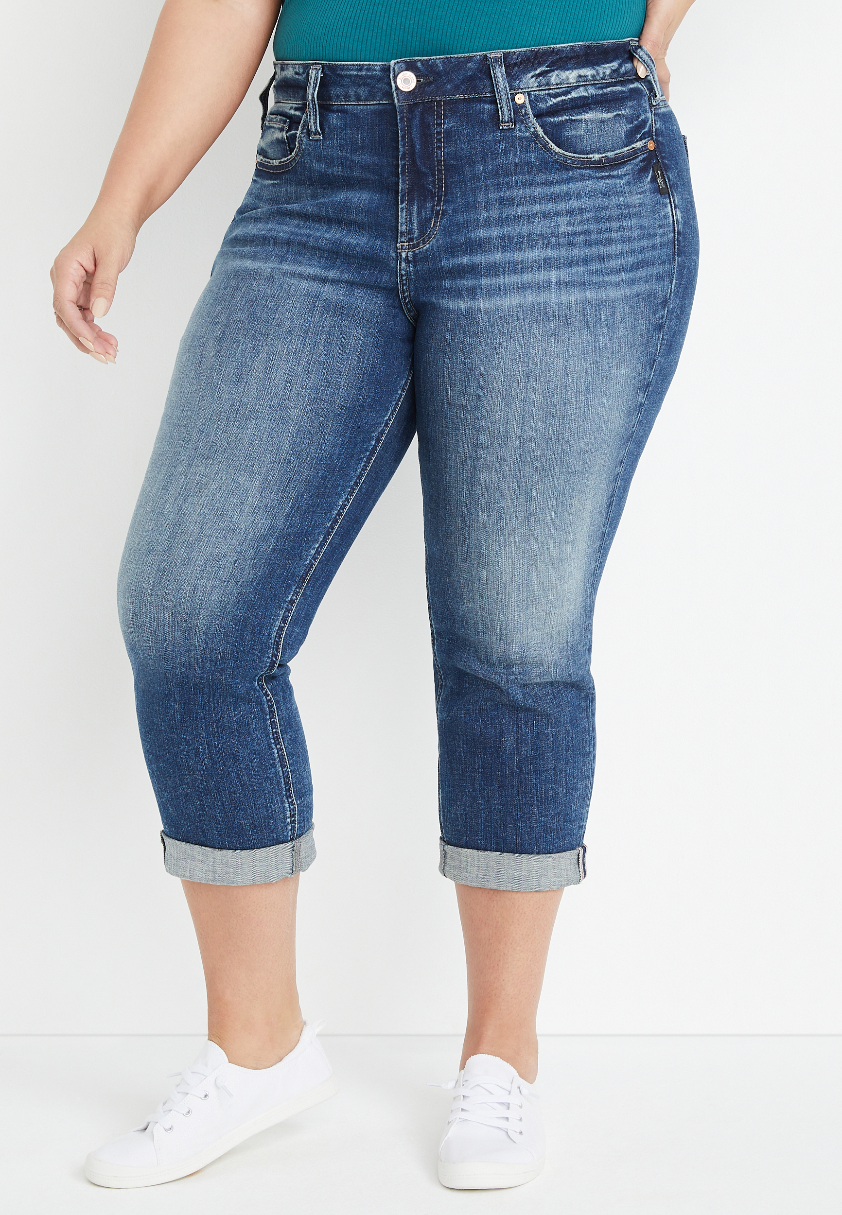 Maurices Silver Jeans Co.® Suki Curvy Mid Rise Capri