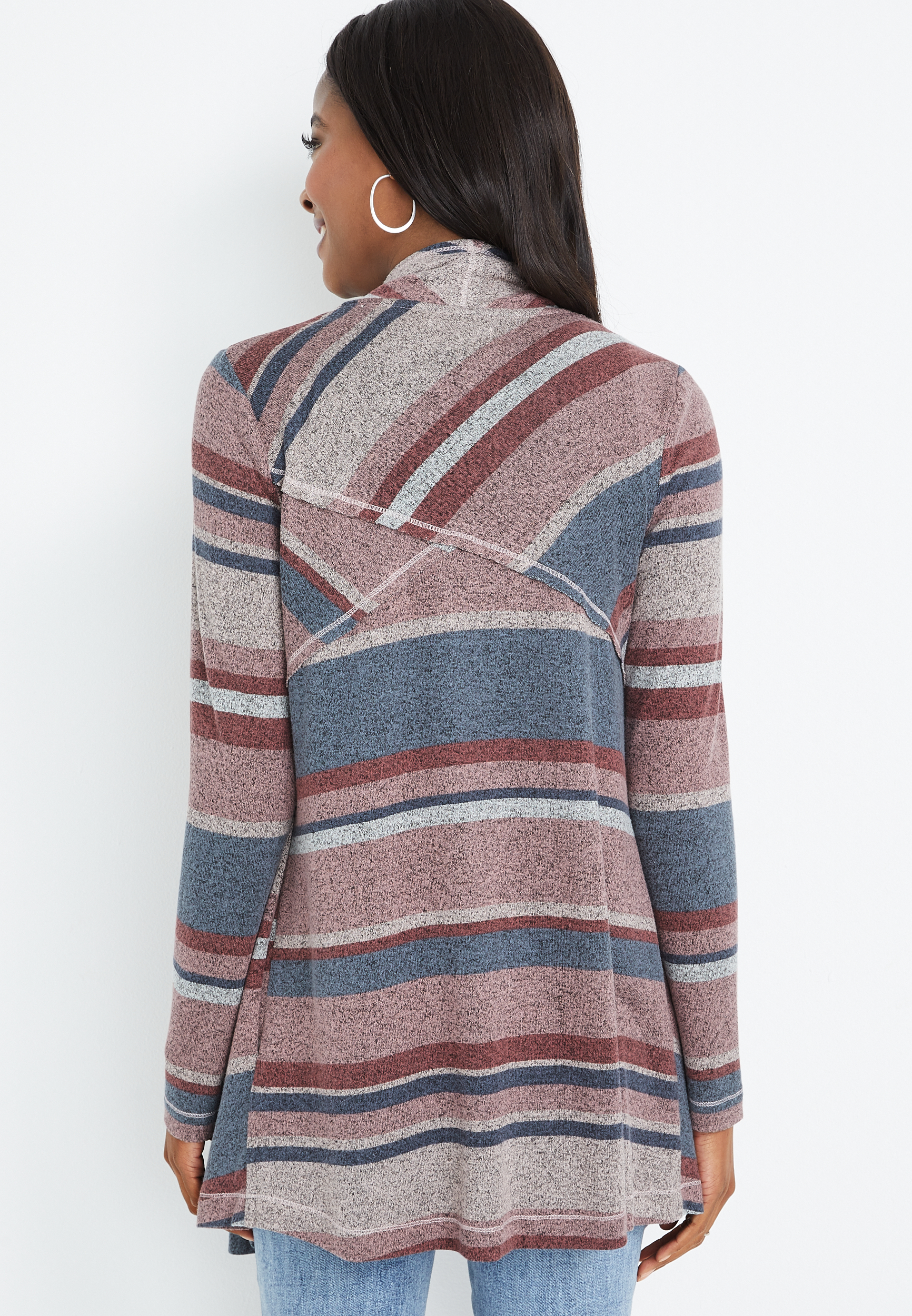 Stripe Waterfall Cardigan | maurices
