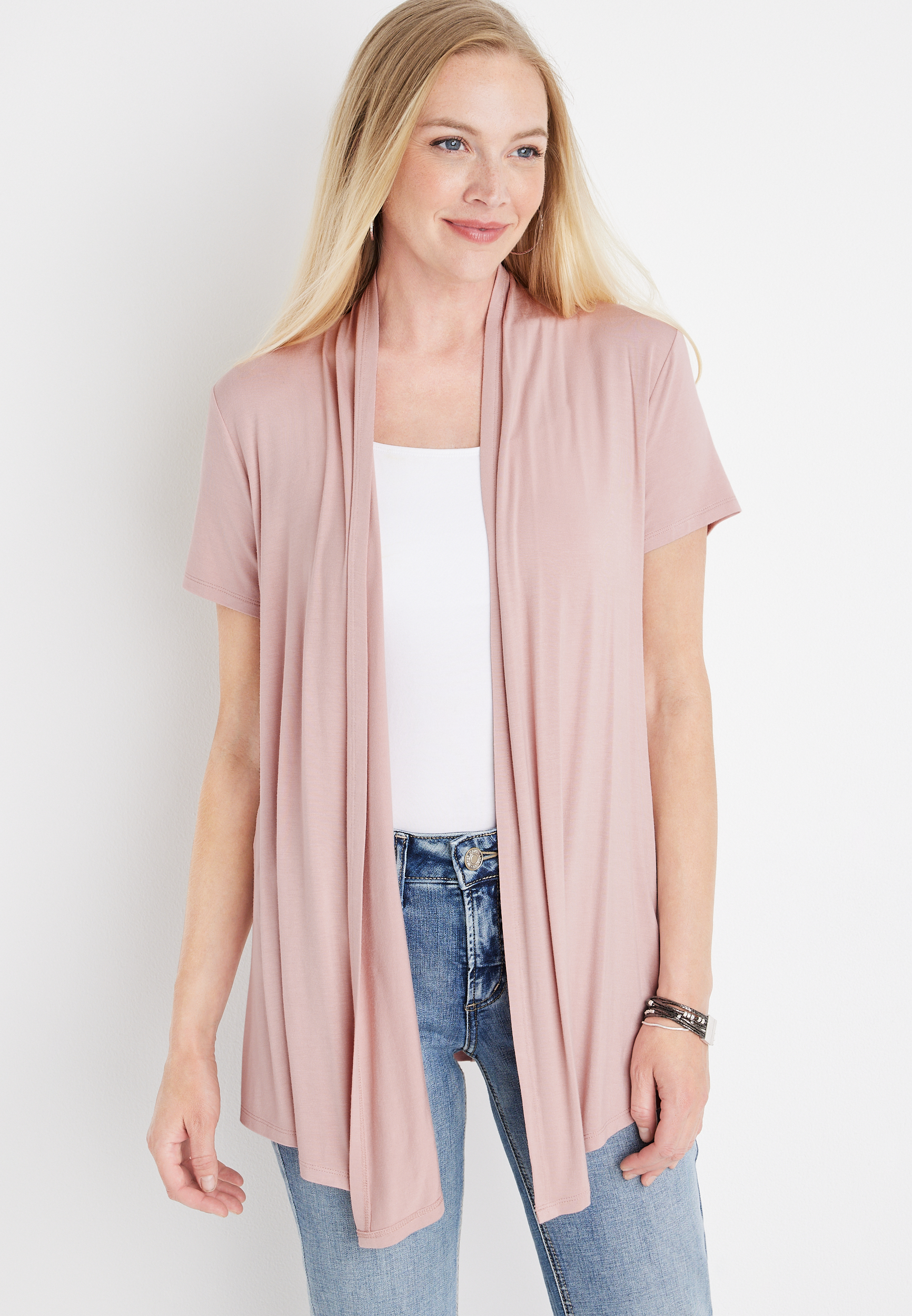 【IONSEOUL】Museum Semi Over Short Sleeve Cardigan 4JH358 Aerie unREAL Short Sleeve Cardigan | Dulles Town Center