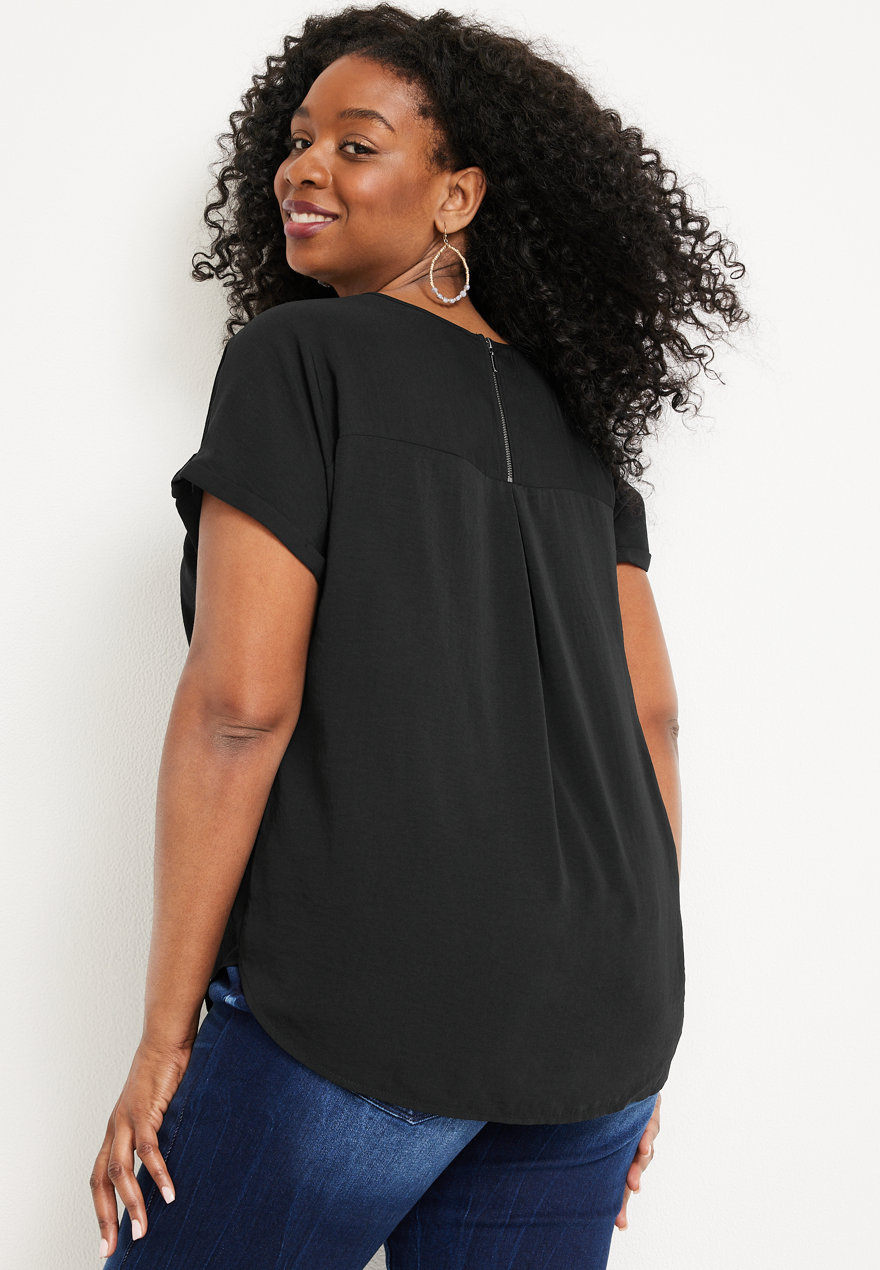 Plus Oversized Front And Back T-shirt