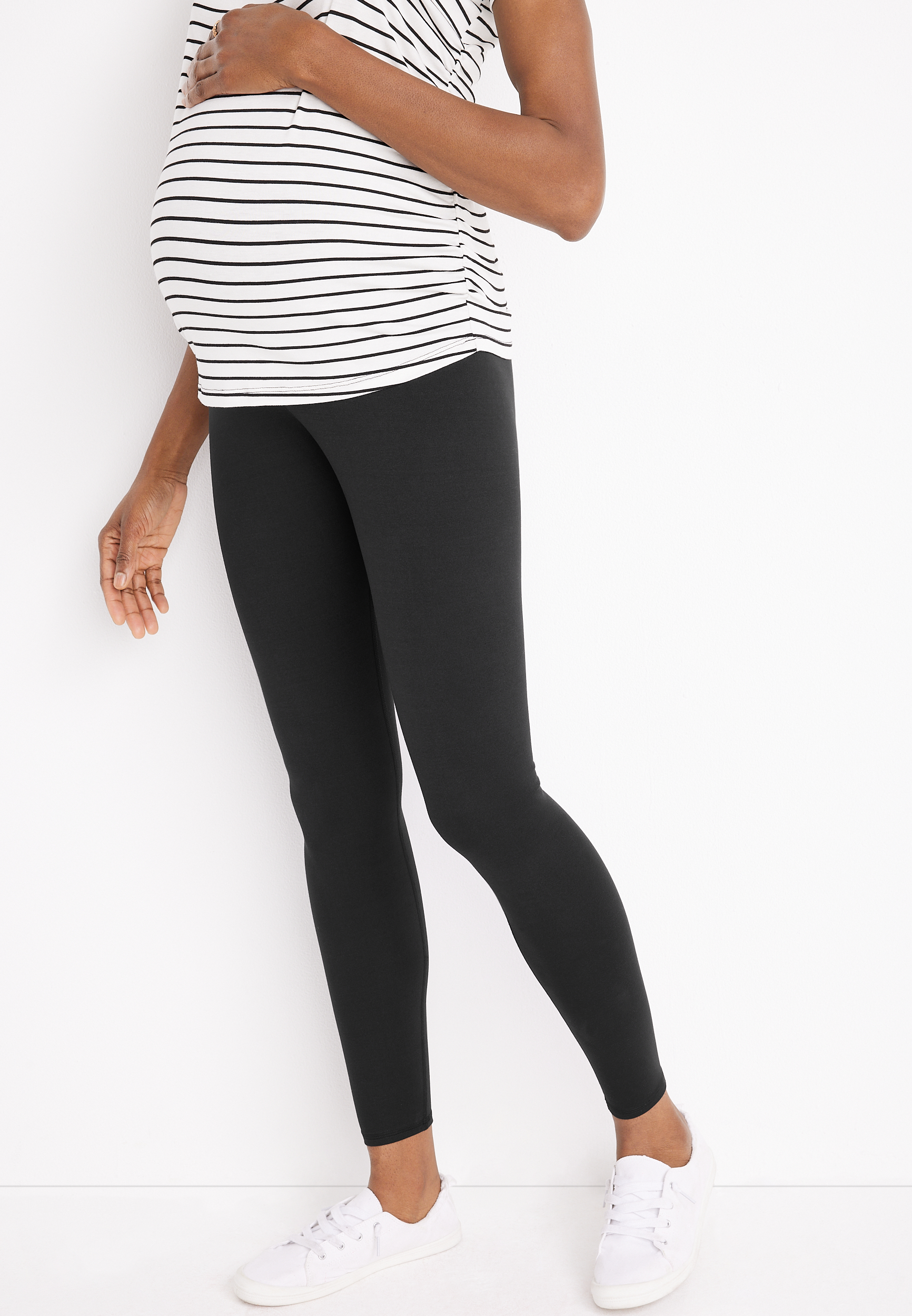 Maternity Sueded Side Pocket Active Athleisure Leggings, Classic Black –  Bubble Belly moms, babies