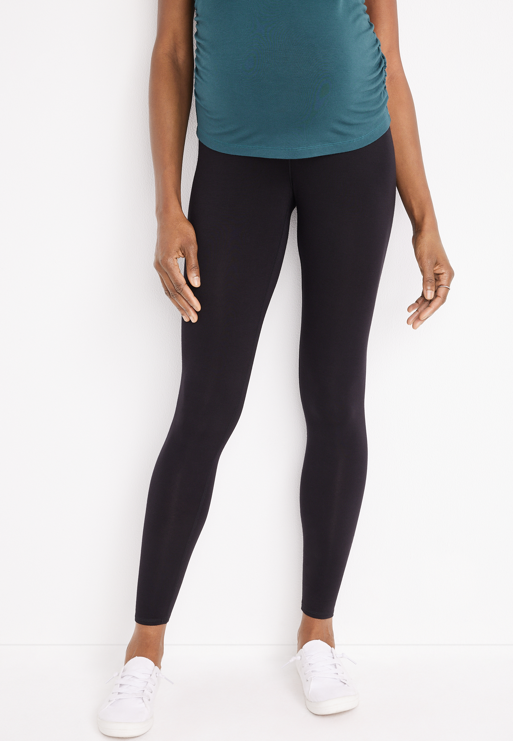 Everyday Black Over The Bump Maternity Legging | maurices