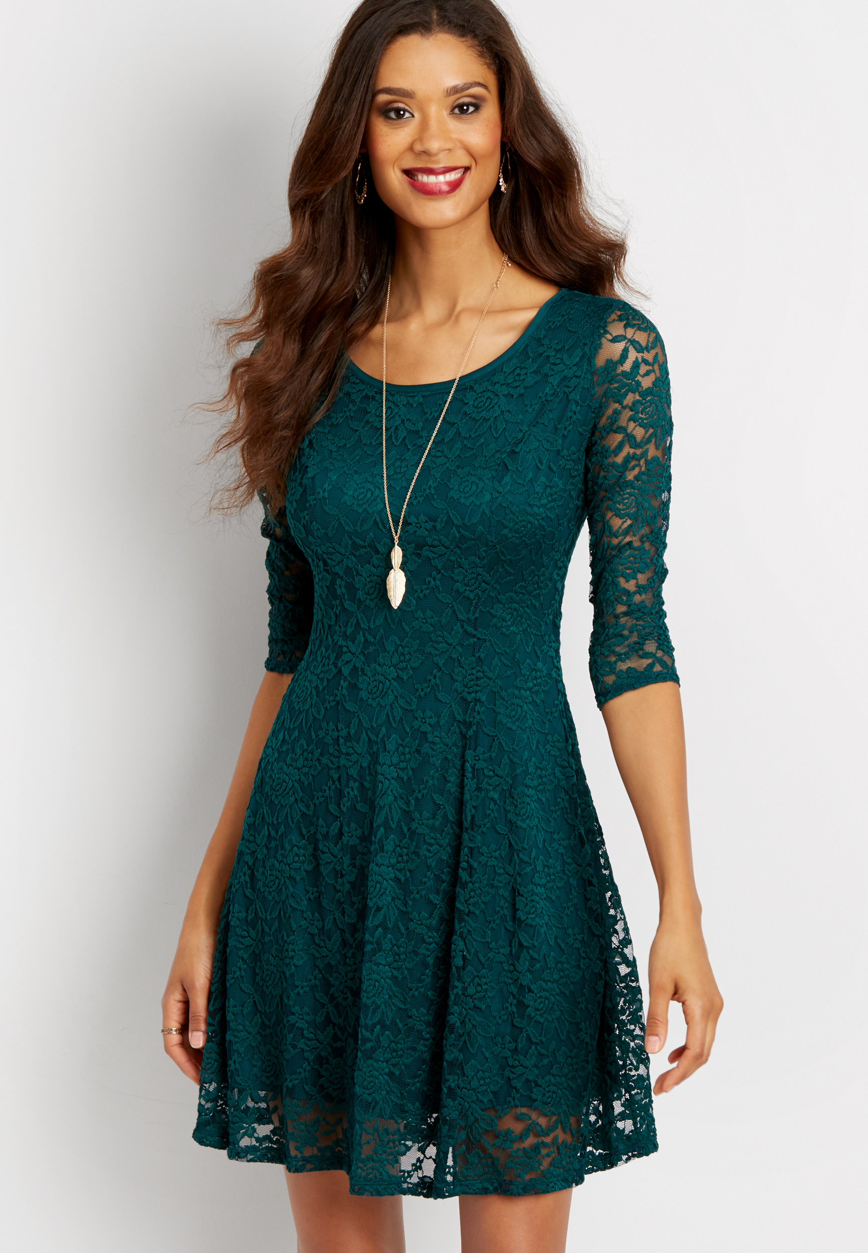 lace dress with strappy back | maurices