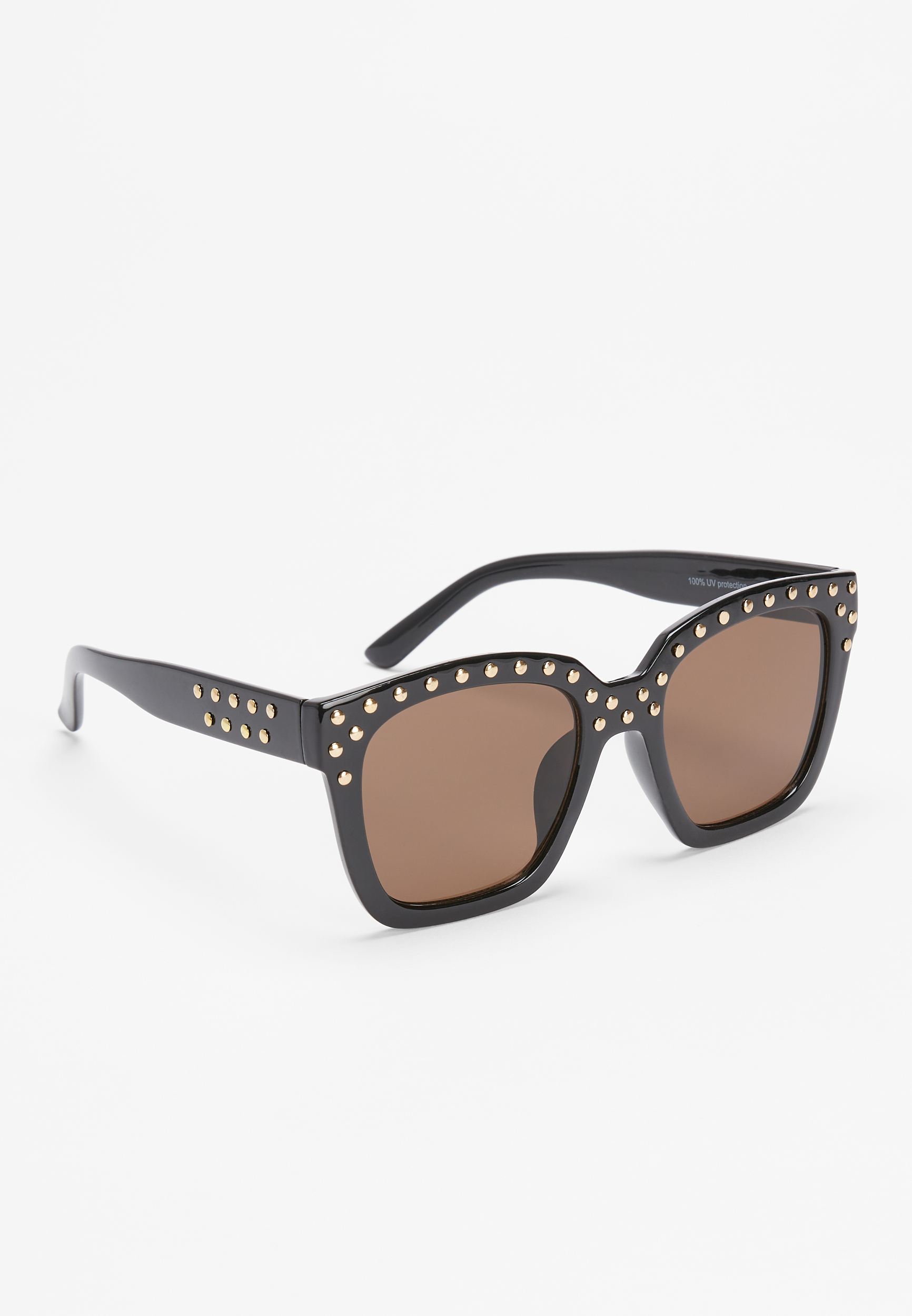 Black best sale studded sunglasses