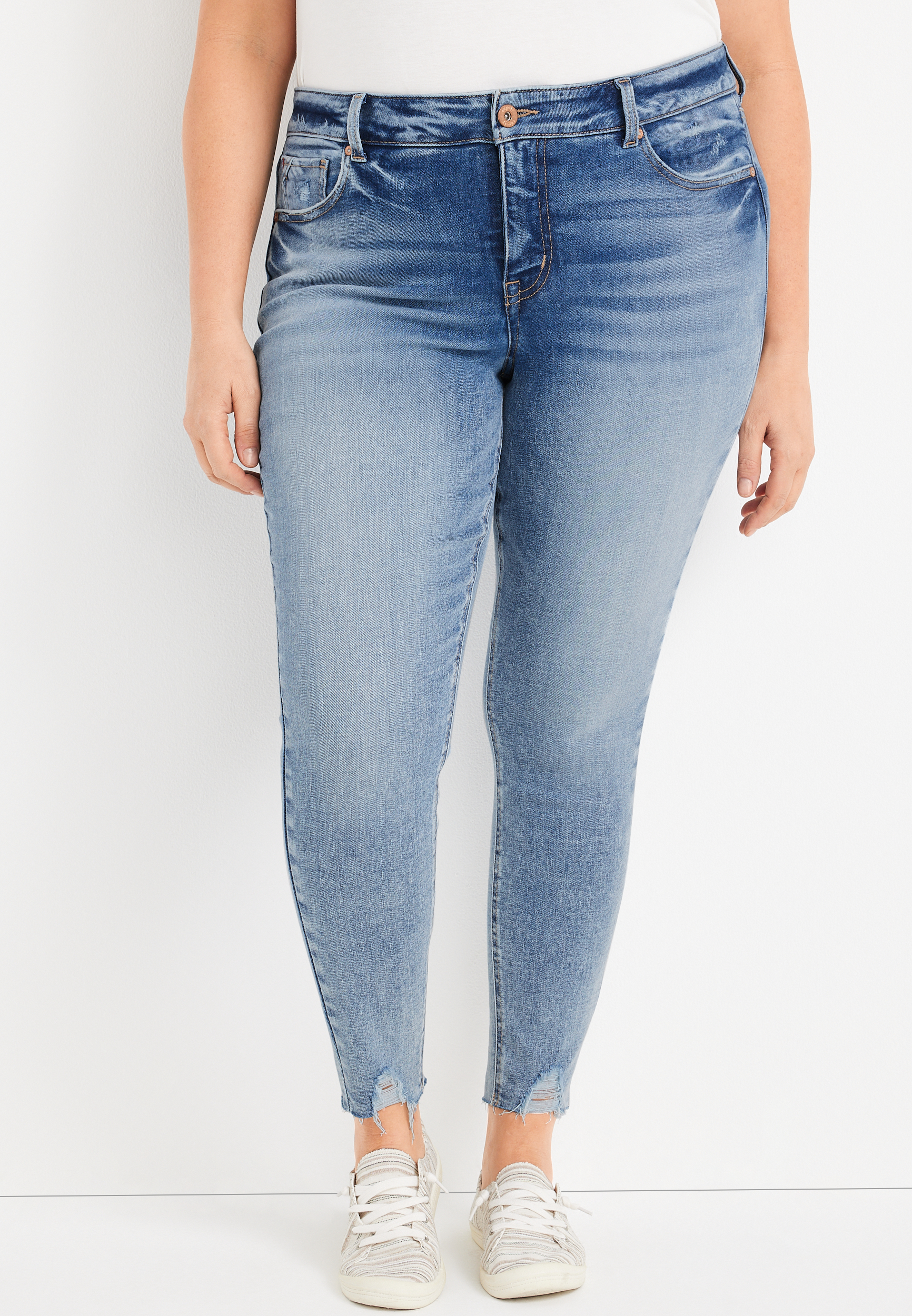 m jeans by maurices™ Cool Comfort Super Skinny High Rise Crossover Jean