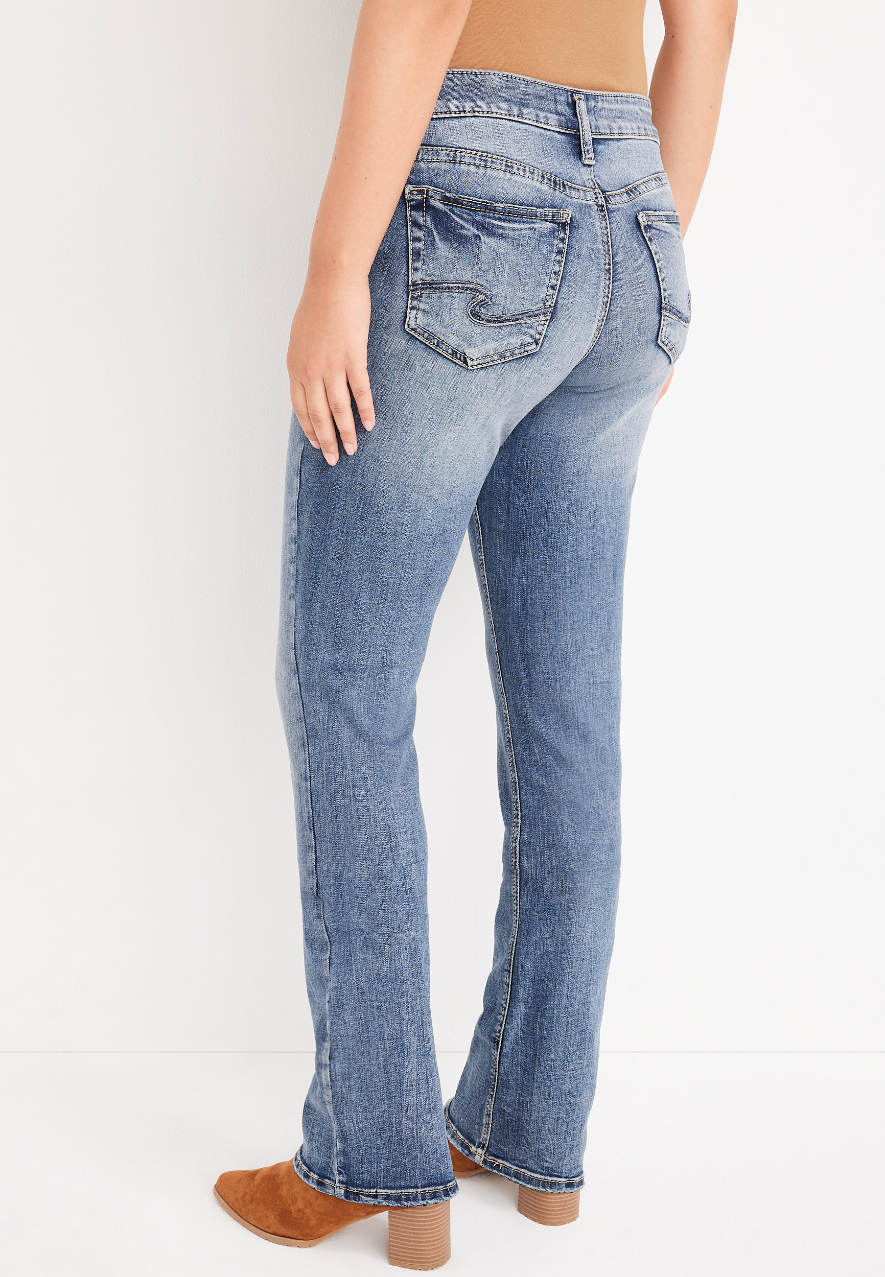 Silver Jeans Co.® Elyse Slim Boot Curvy Mid Rise Jean | maurices