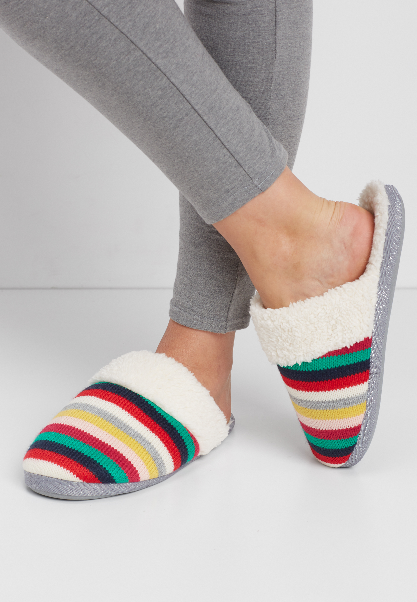 SLIPPERS IN MULTICOLOR TWEED MULE