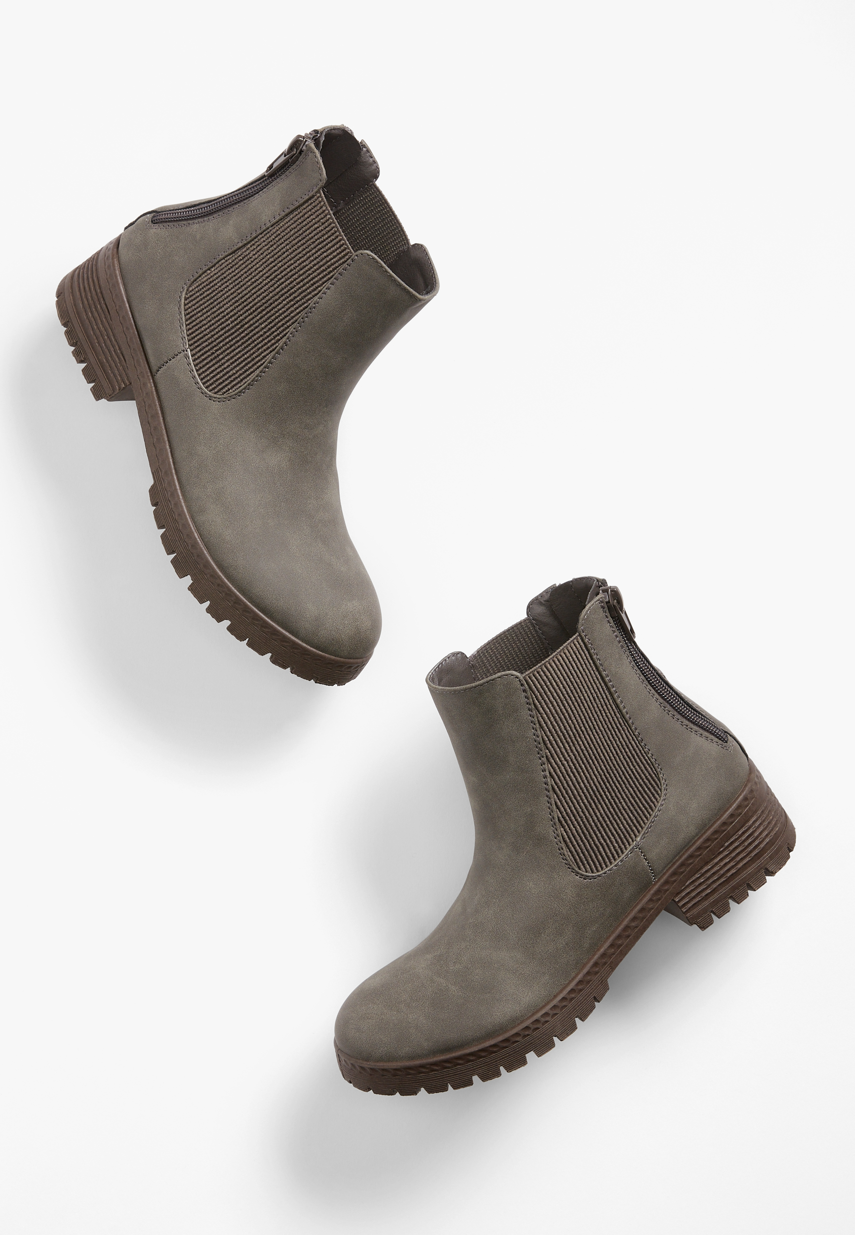 Maurices grey boots sale