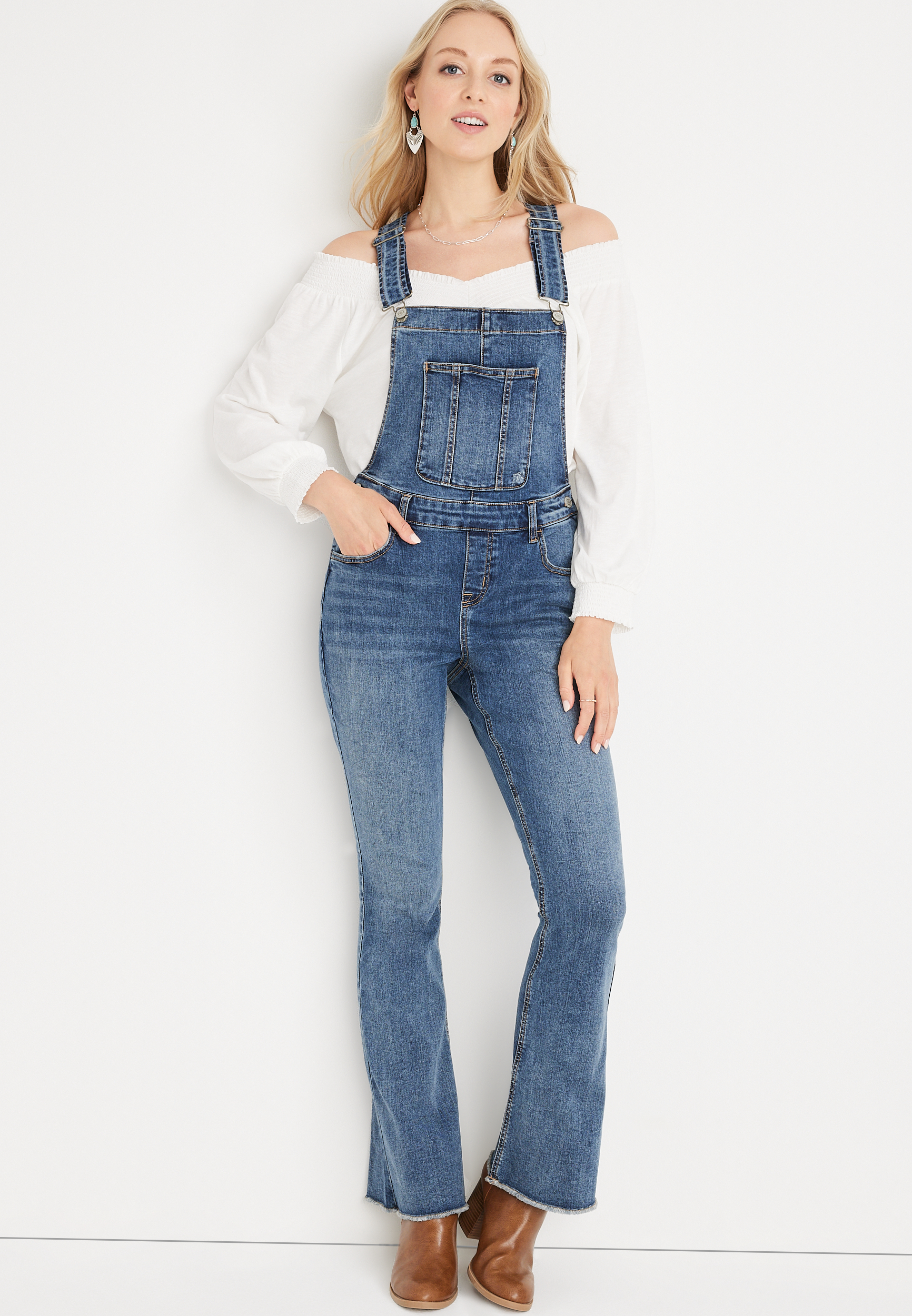 Flare hot sale overall pants