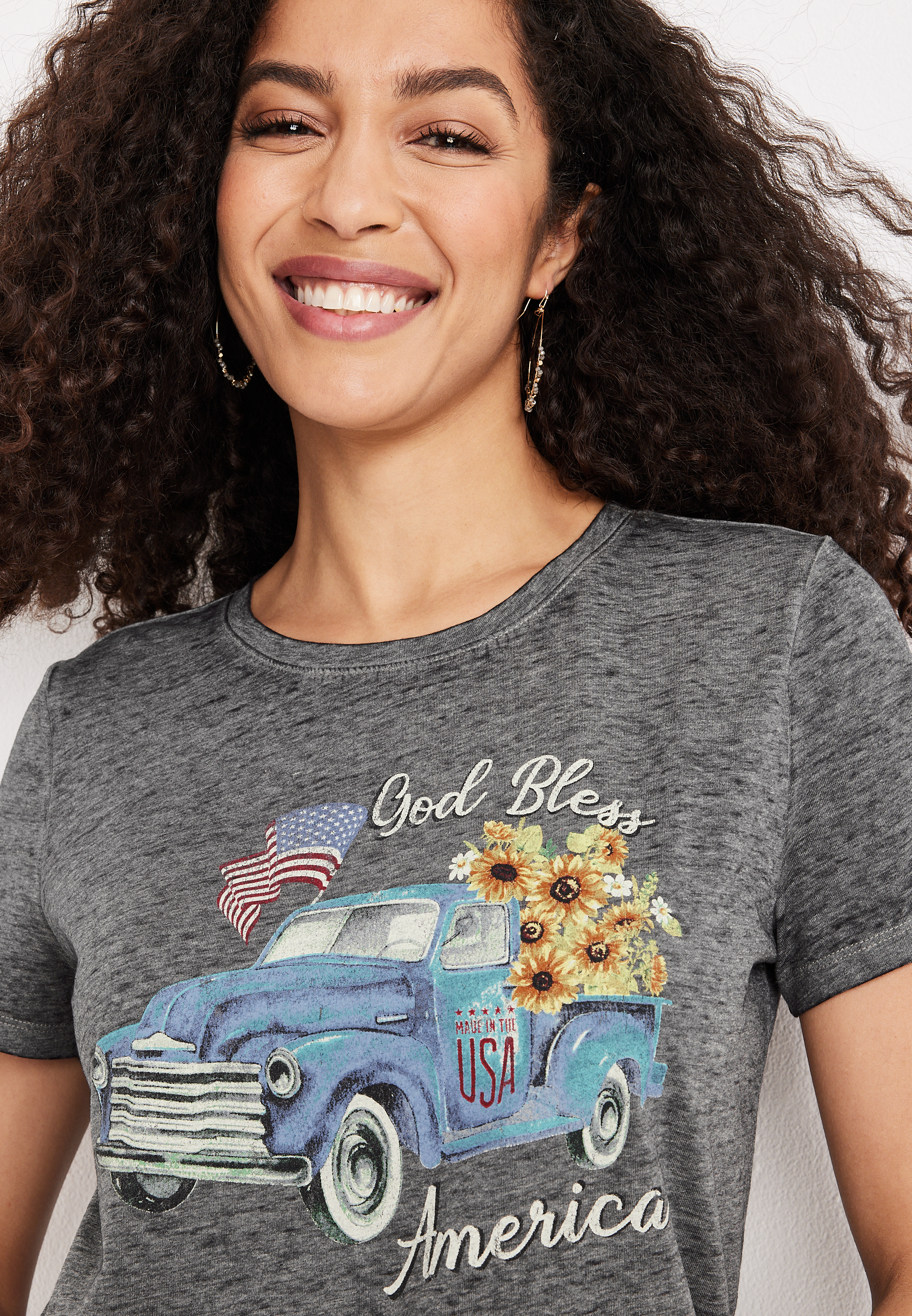 God Bless America Memorial Day Tee Graphic by Qarigor Inc