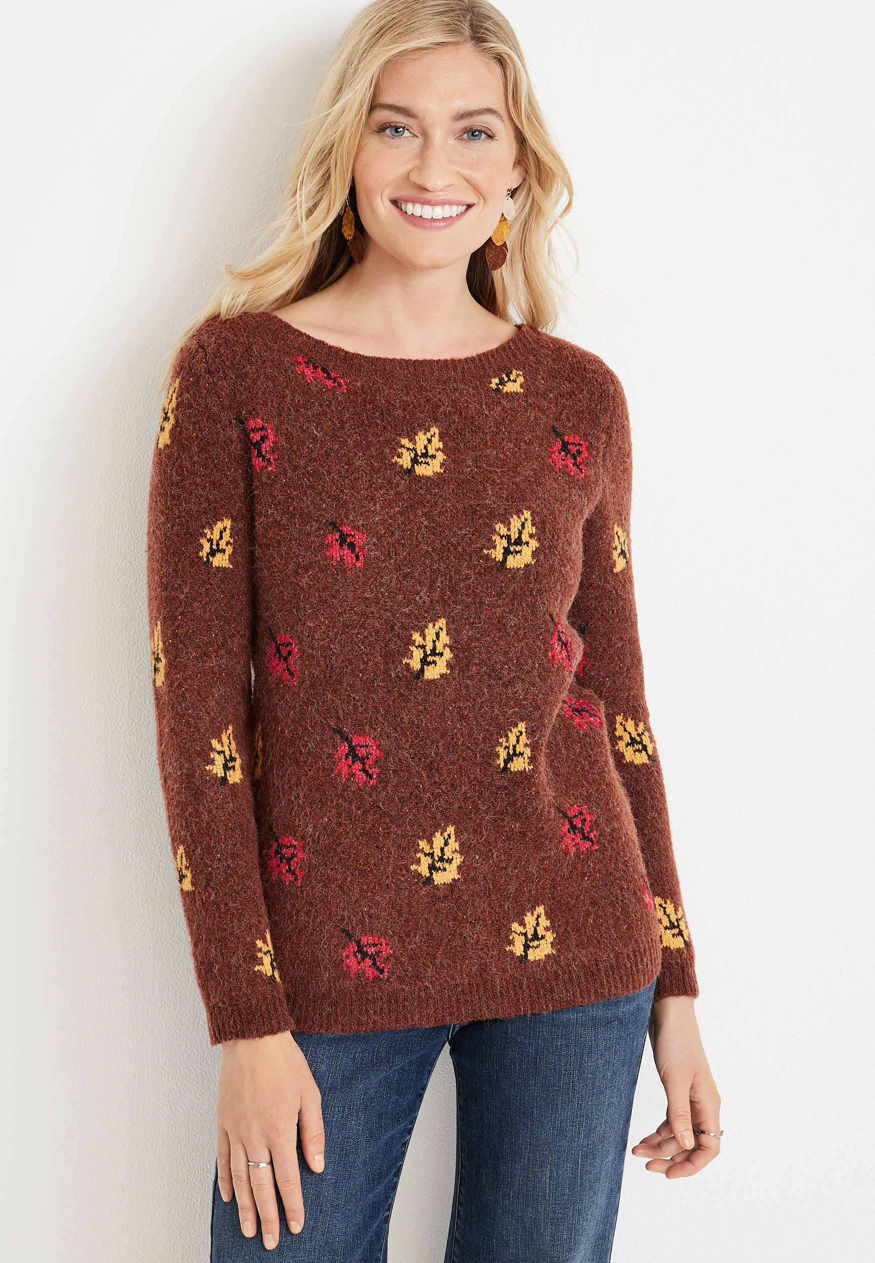 The Big Cozy Fall Leaf Sweater by Kiel James Patrick