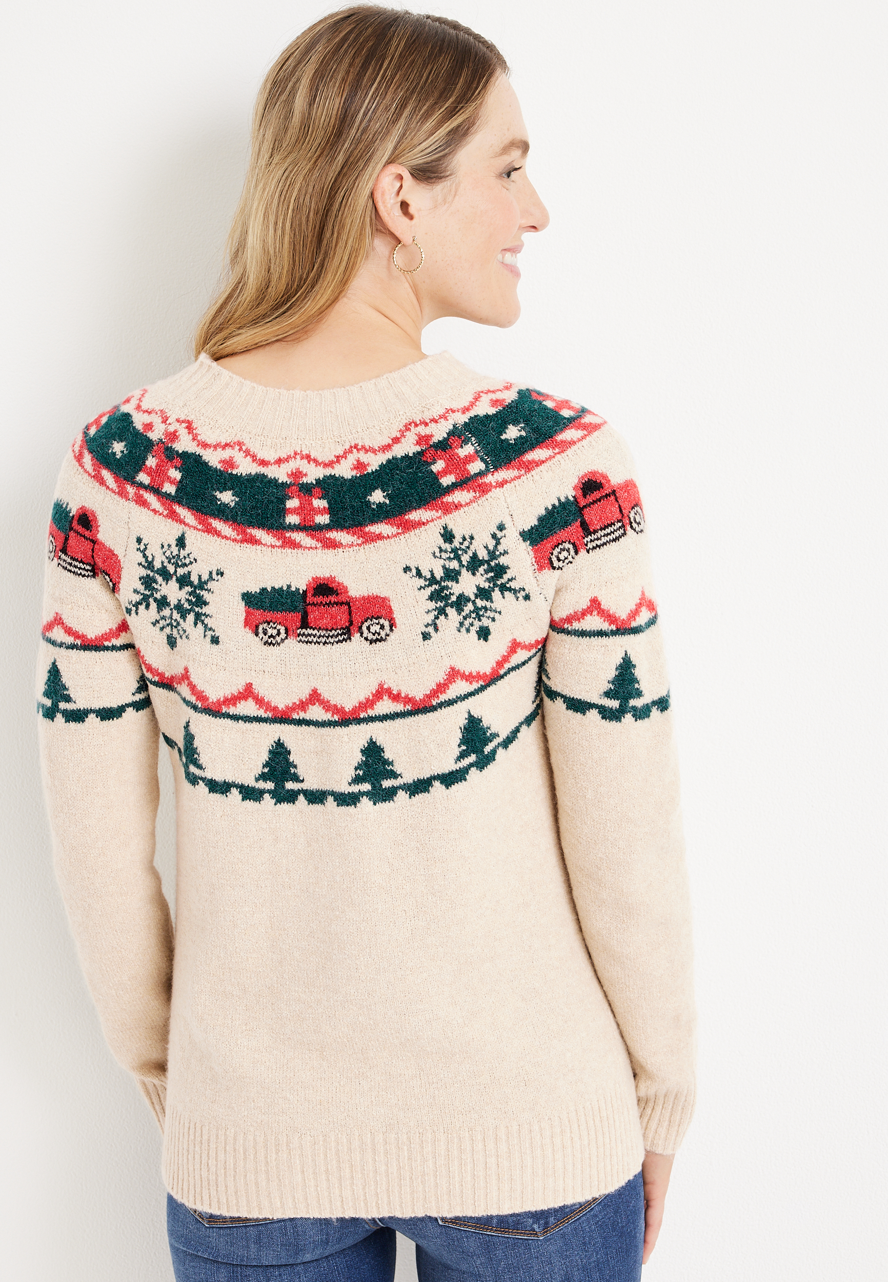 Holiday Truck Fair Isle Sweater | maurices