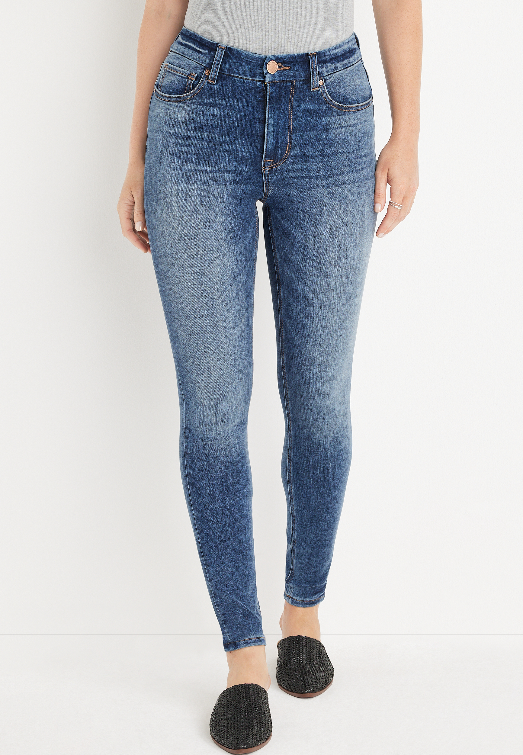 Buy online Pocket Detail High Rise Jegging from Jeans & jeggings