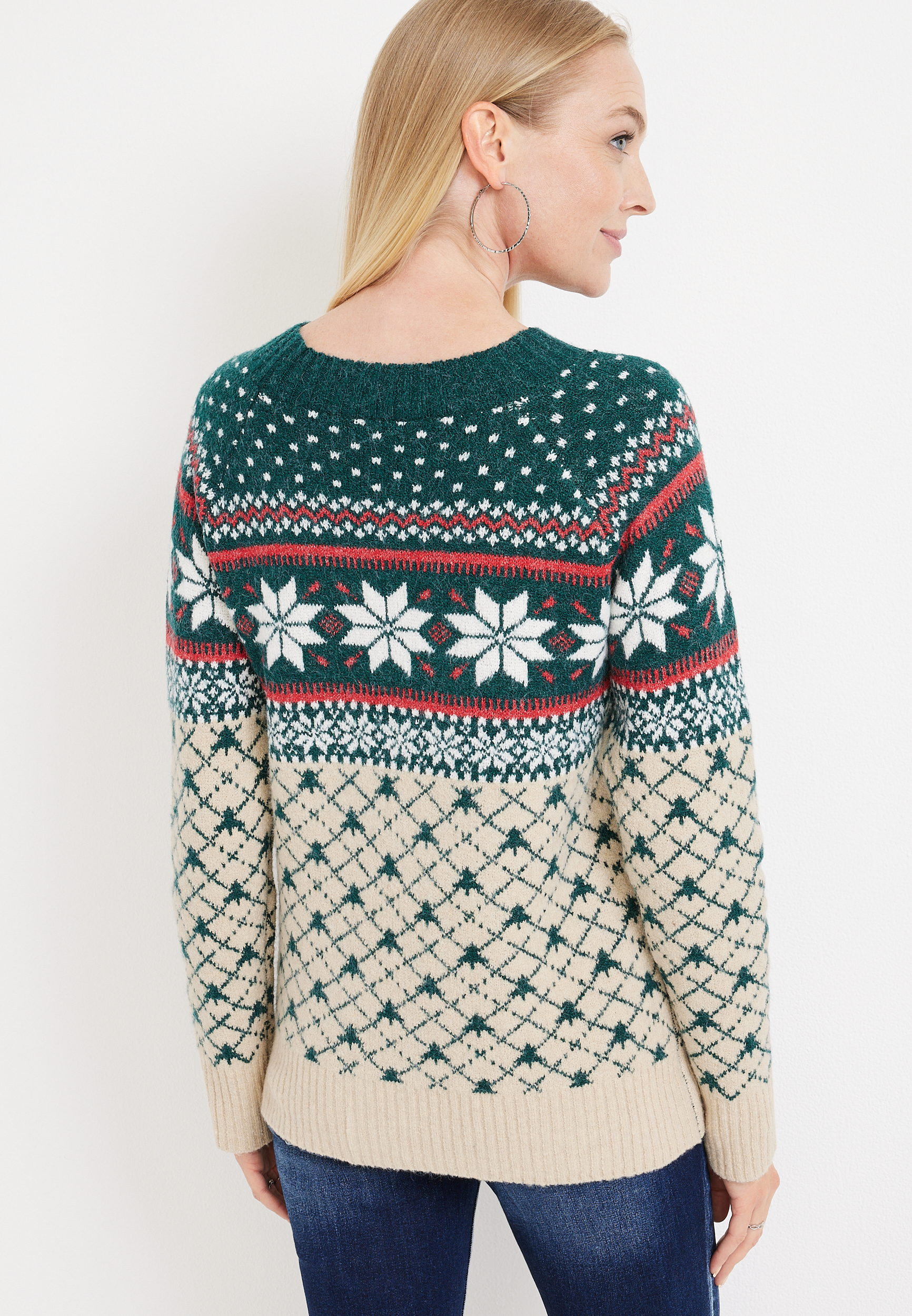 fairisle snowflake jumper