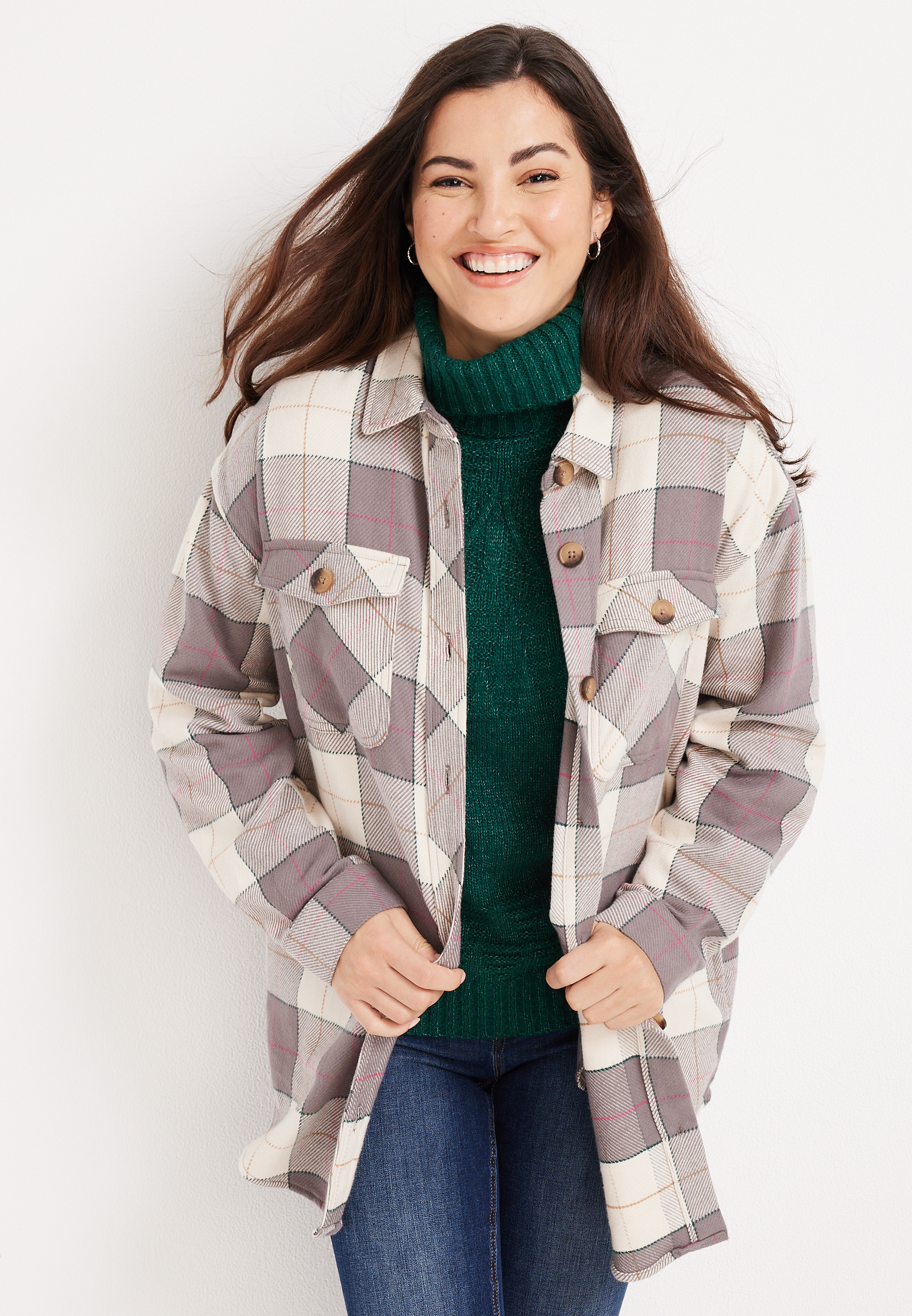 Marie Plaid Shacket main image 1