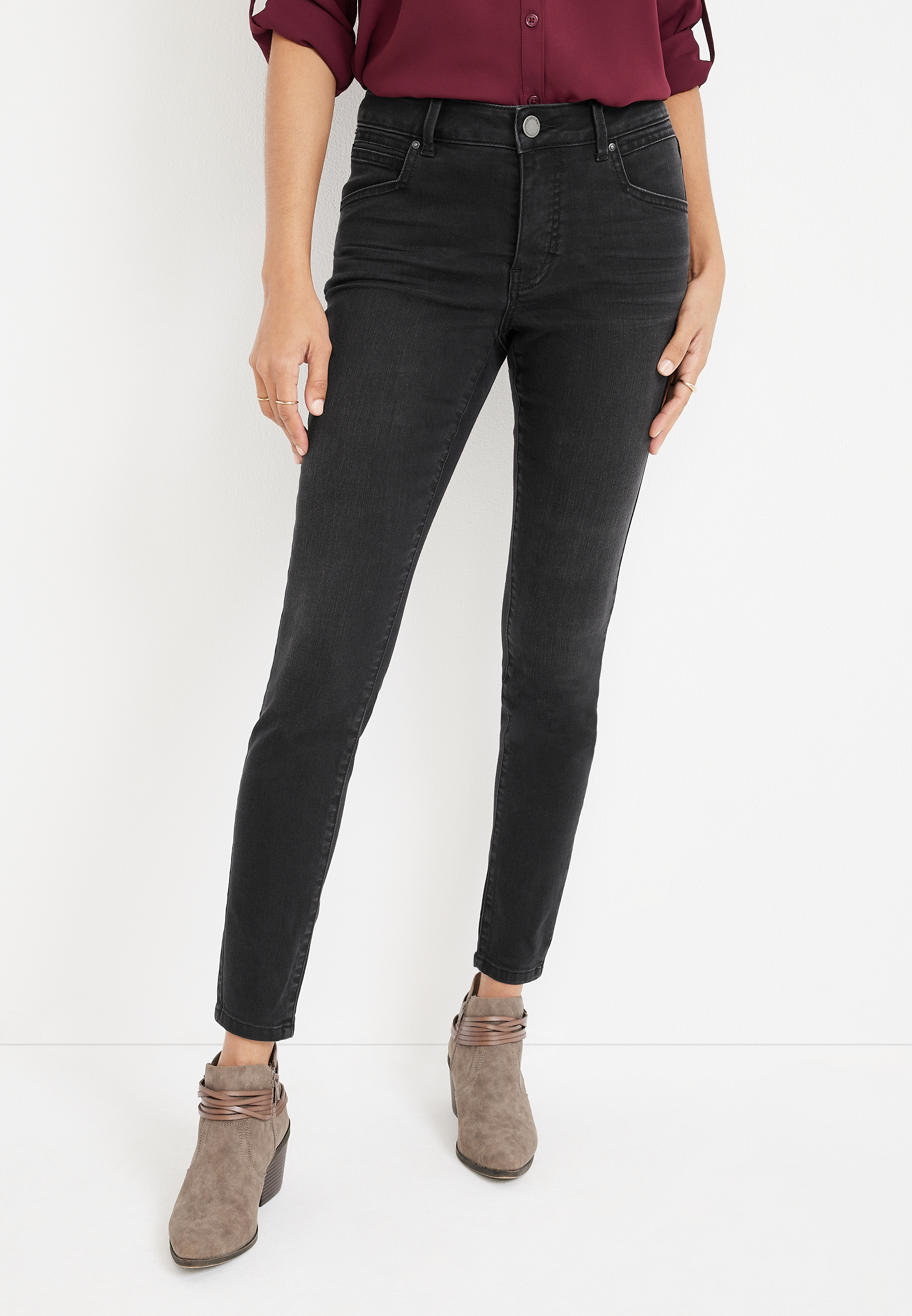 m jeans by maurices™ Curvy High Rise Dark Wash Jegging