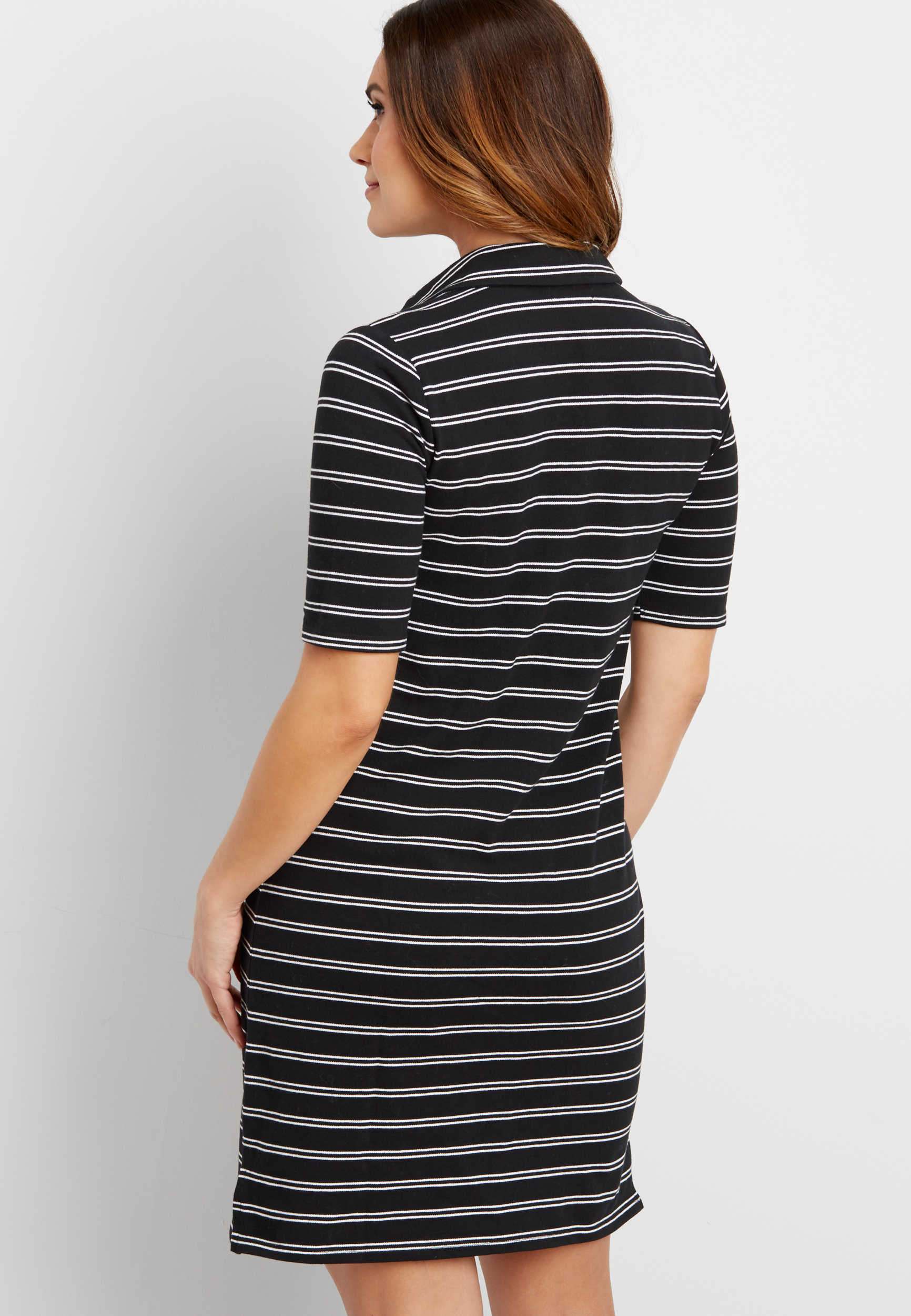 ★ ★ striped polo dress T22F1TDR050WT20AP Striped Polo Shirtdress