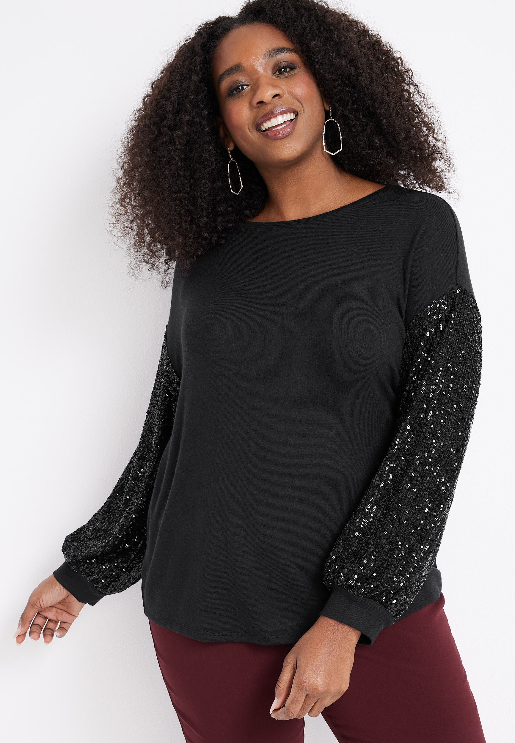 plus size sparkle sweater