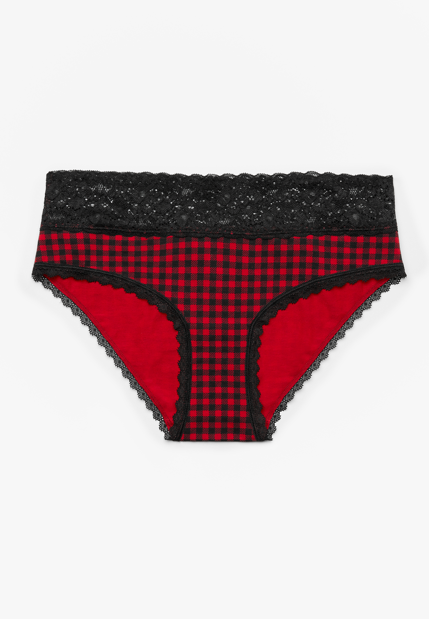 Simply Comfy Buffalo Plaid Cotton Hipster Panty