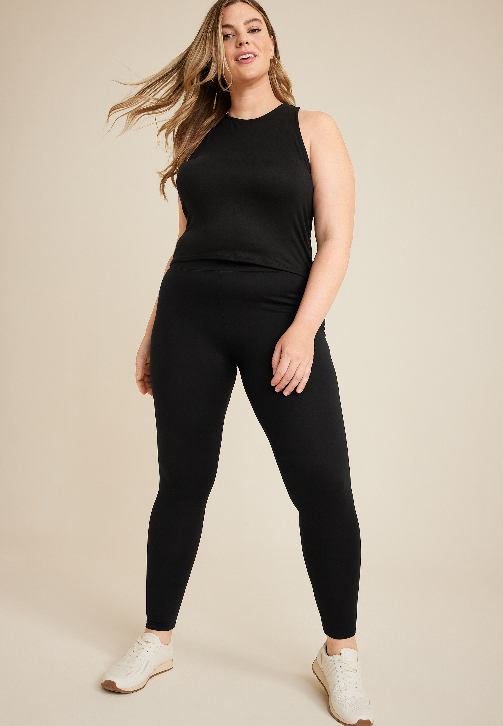 ELISS Women's Plus Size Ultra Soft Modal Full Length Leggings X-Large Black  at  Women's Clothing store