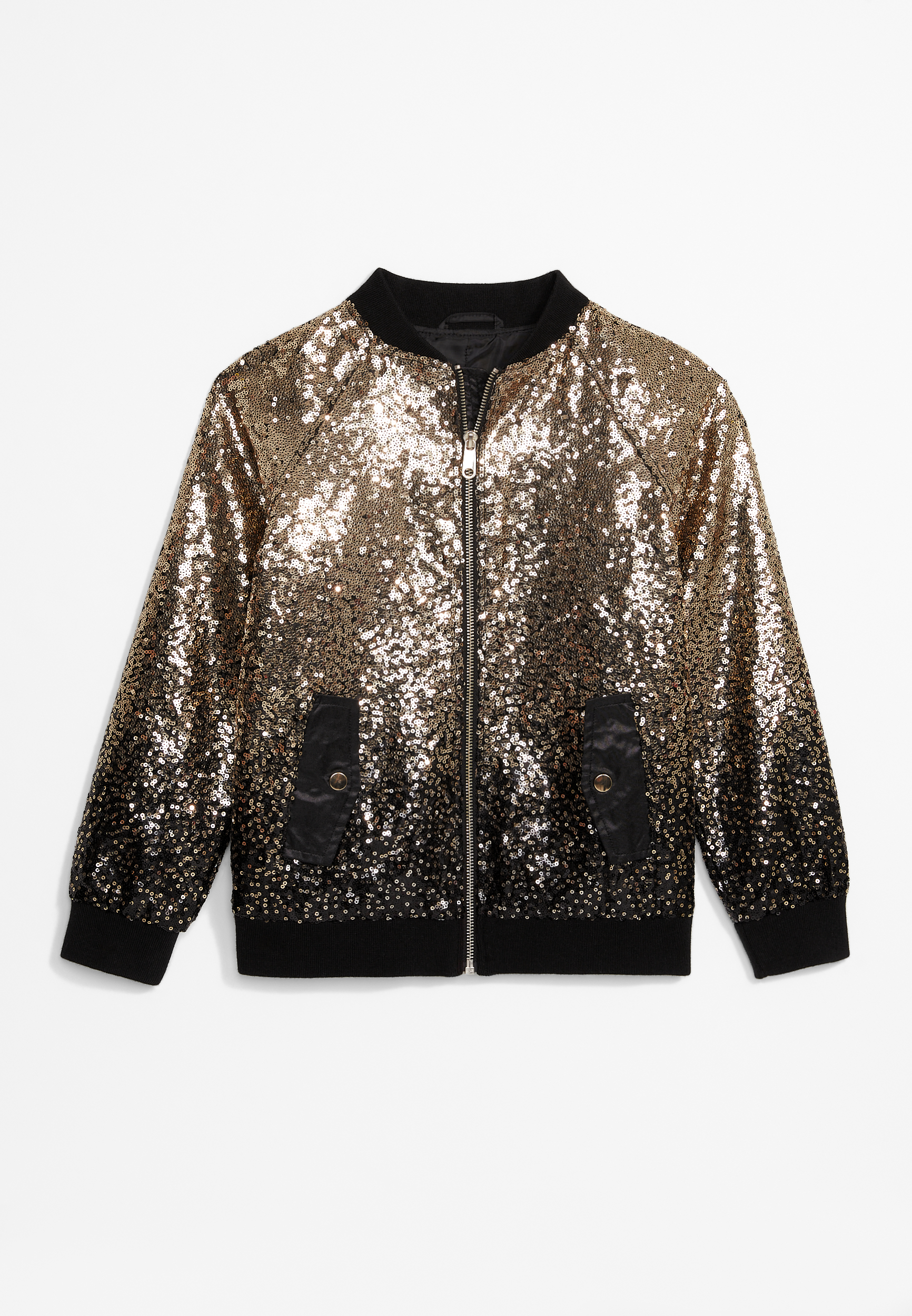 Girl's Sequin Bomber Jacket