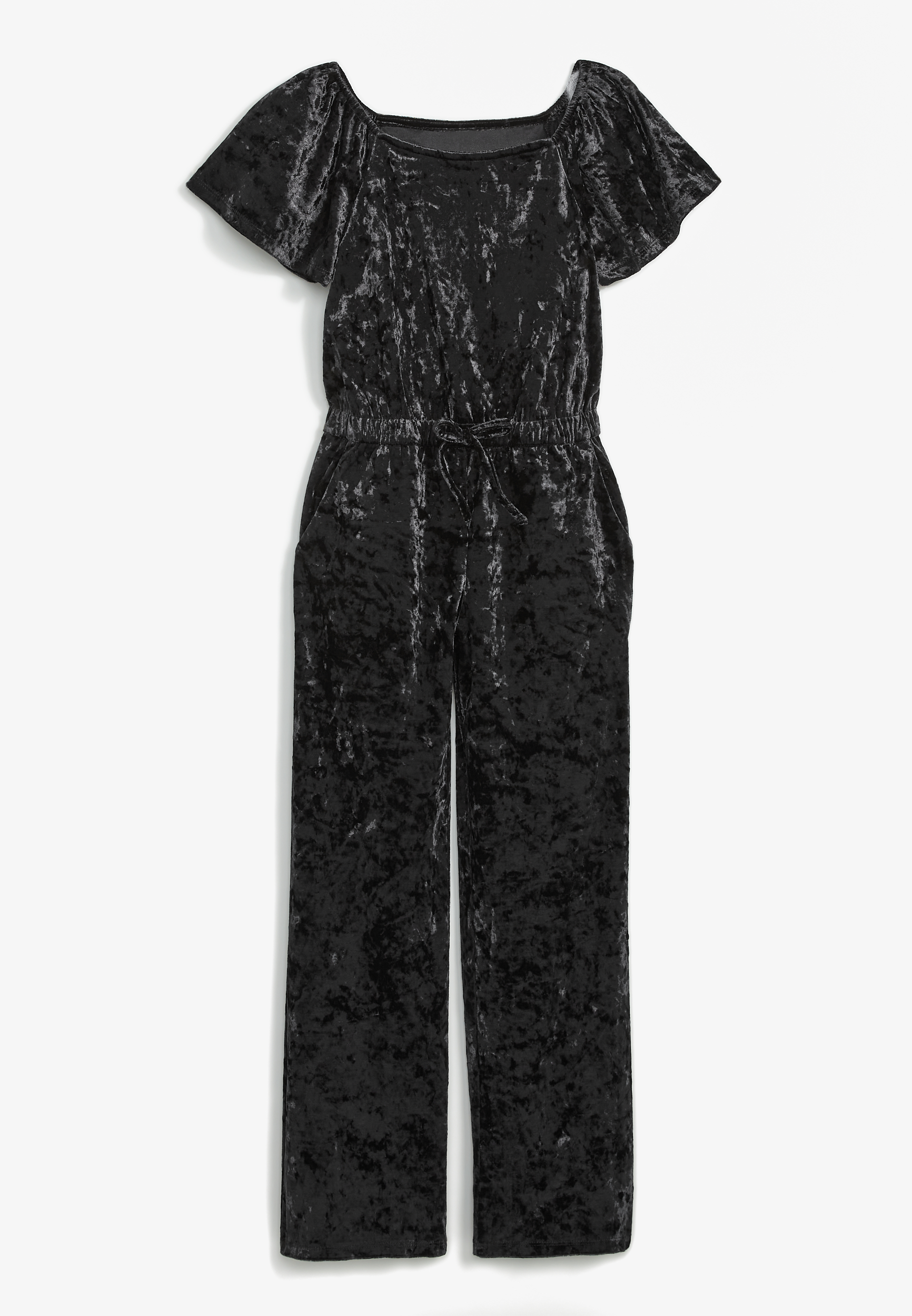 H&m black cheap velvet jumpsuit