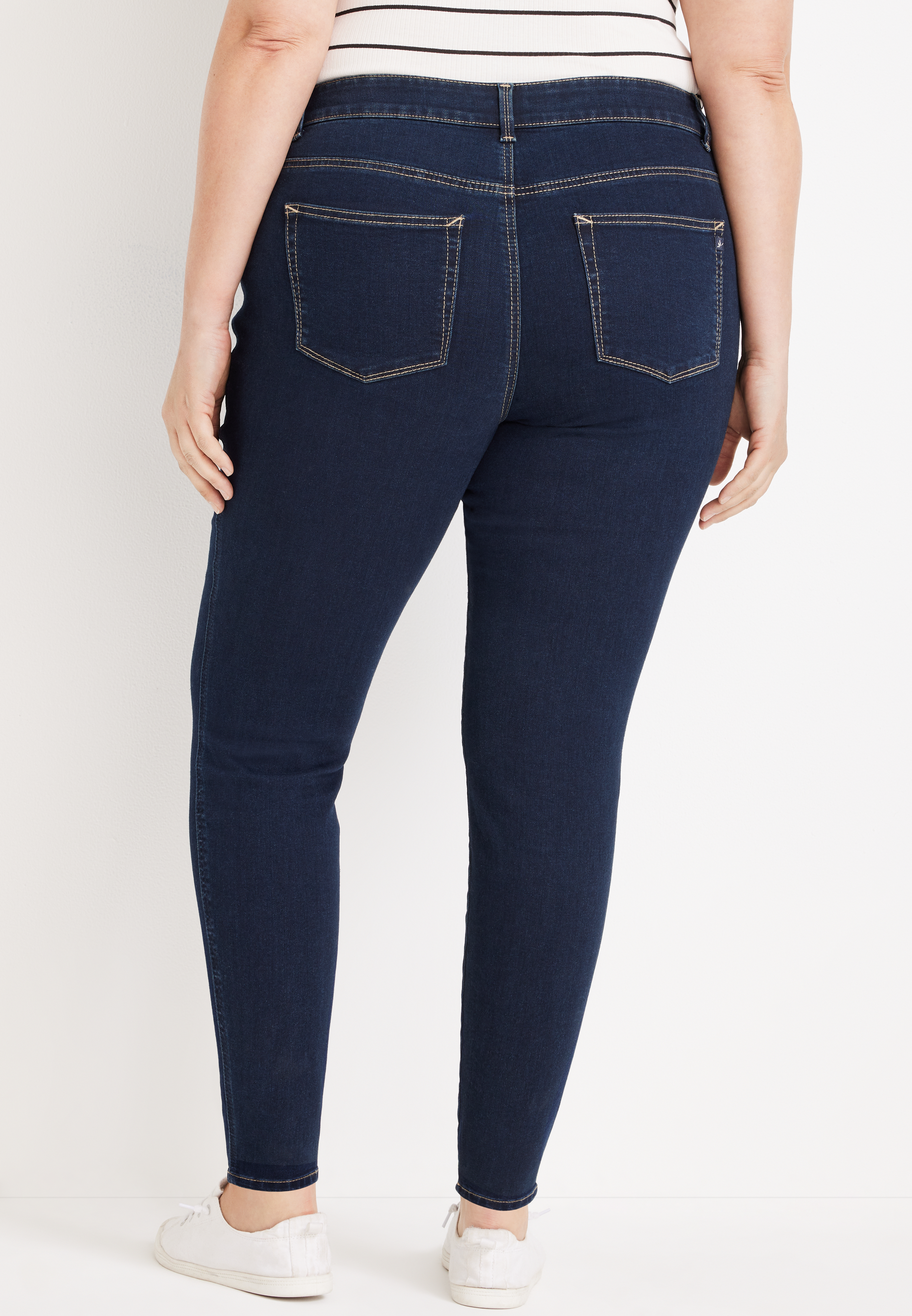 Plus Size m jeans by maurices™ High Rise Double Button Jegging Made With  REPREVE®