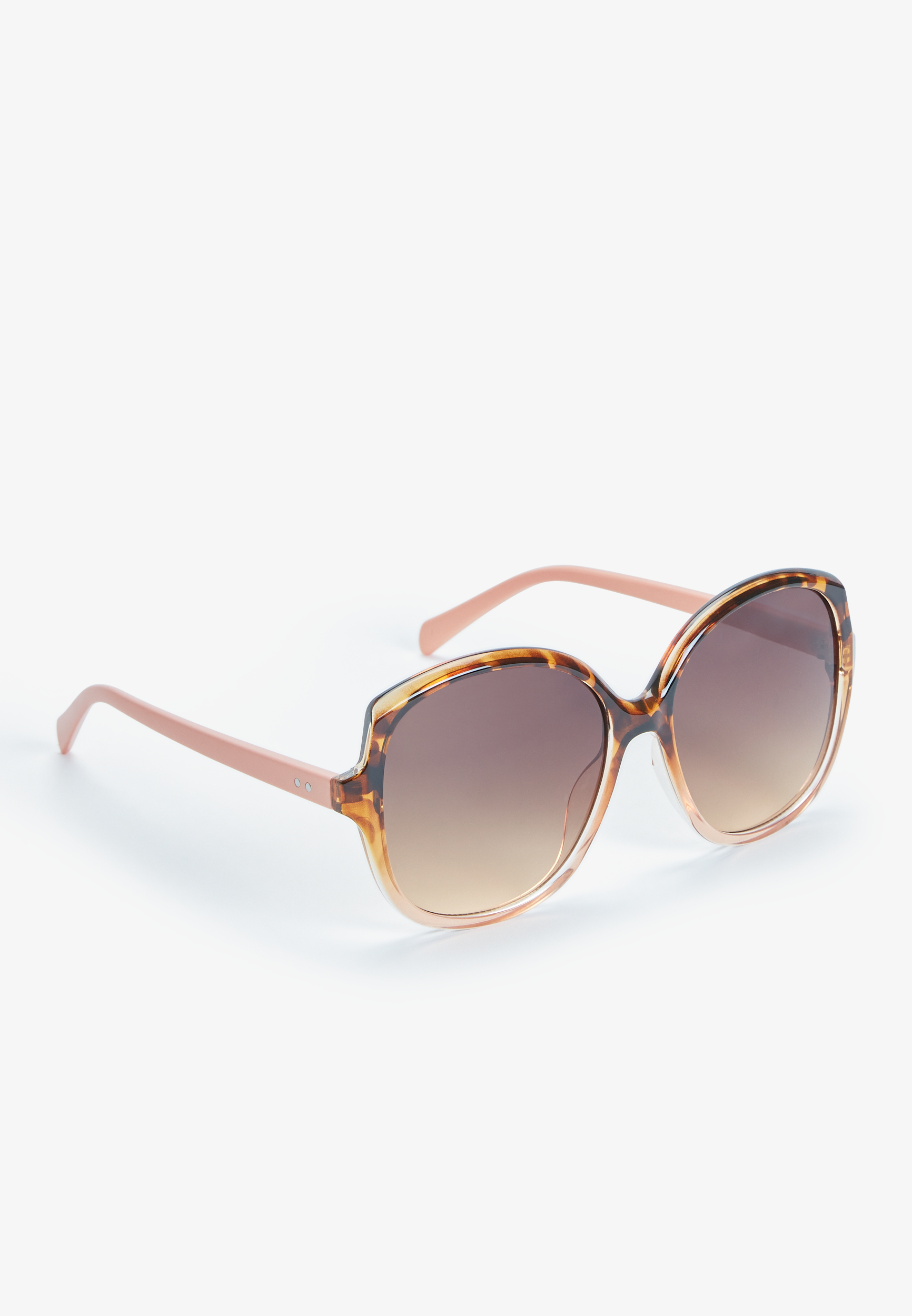 Pink Tortoise Oversized Round Sunglasses Maurices