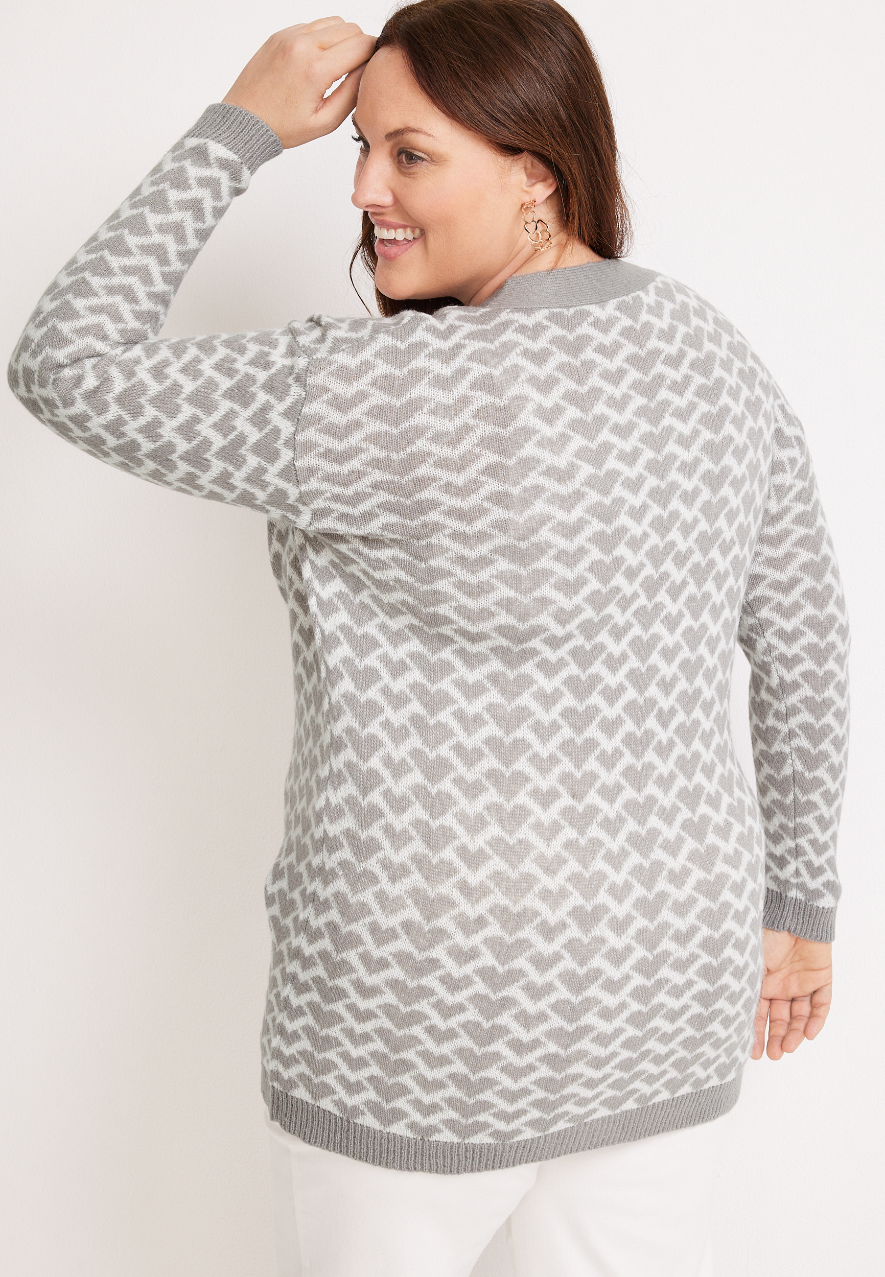 Plus Size Heart Button Cardigan | maurices