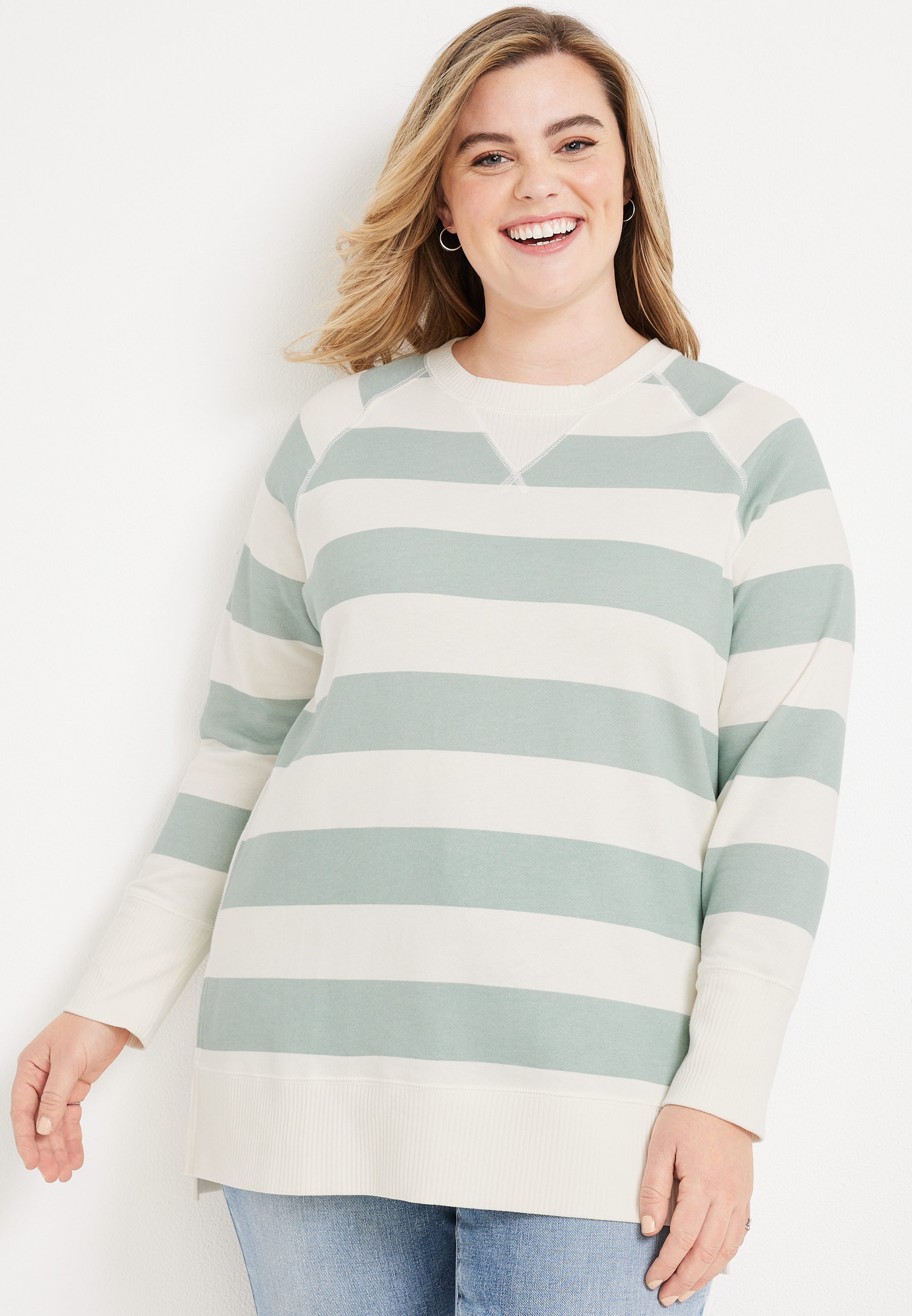 fleece plus size tops