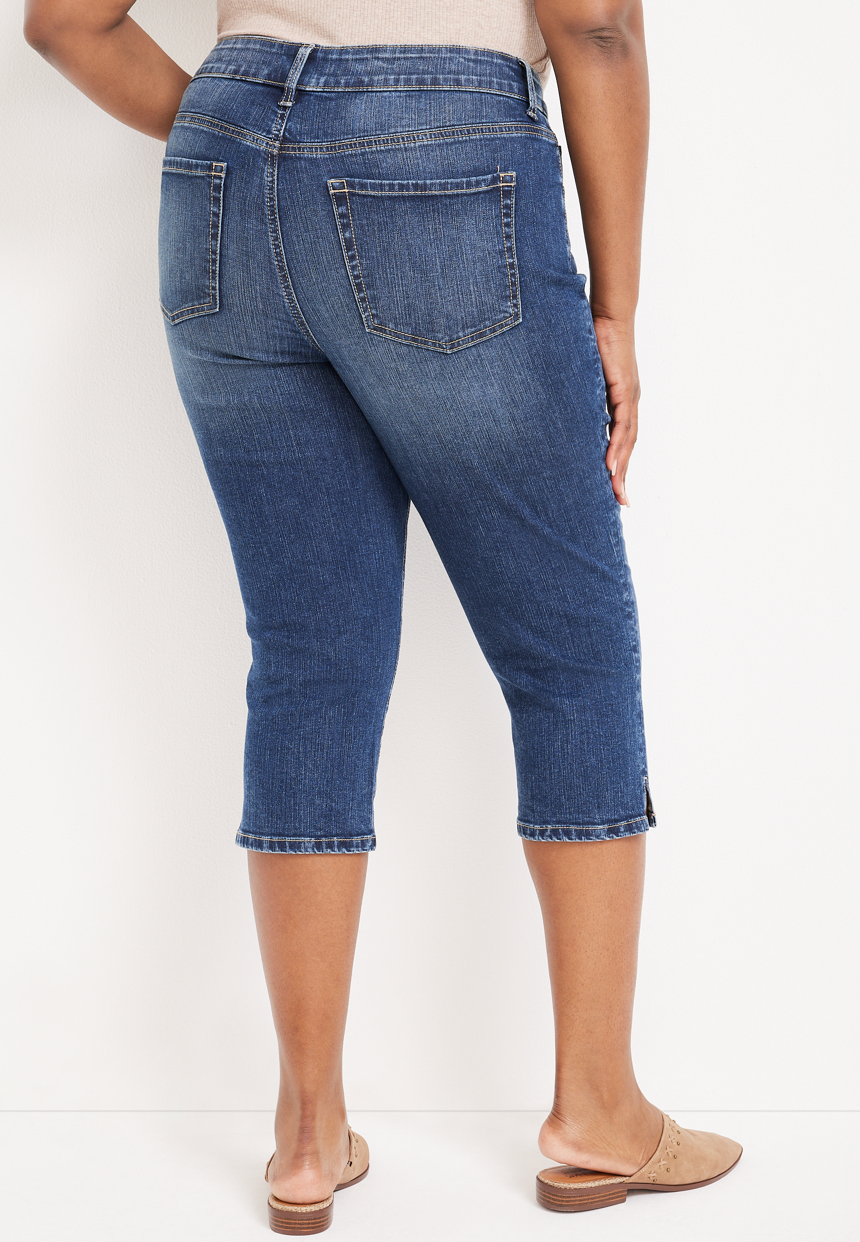 Plus Size m jeans by maurices™ Classic Mid Rise Straight Cropped Jean