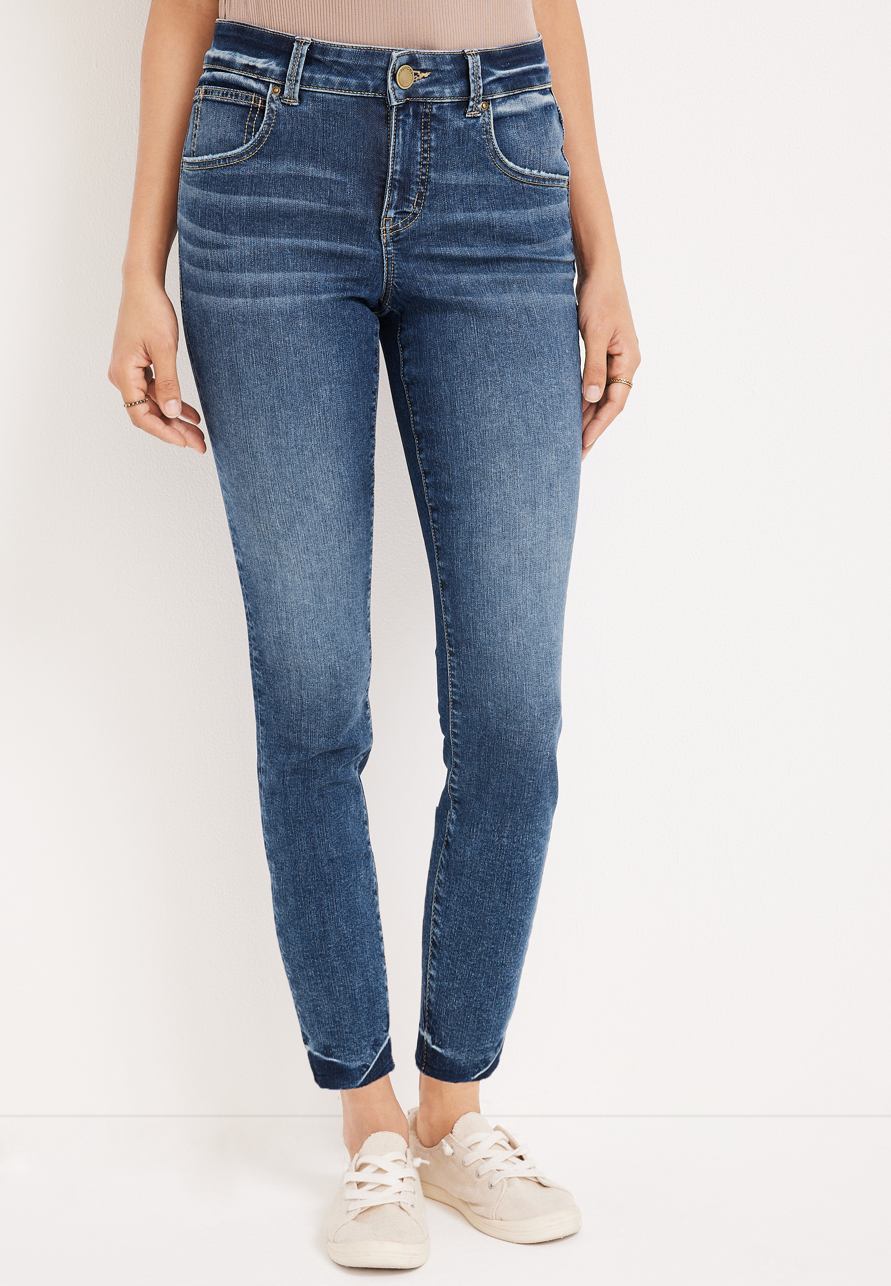 m jeans by maurices™ Supersoft 90s High Rise Taper Ankle Jean