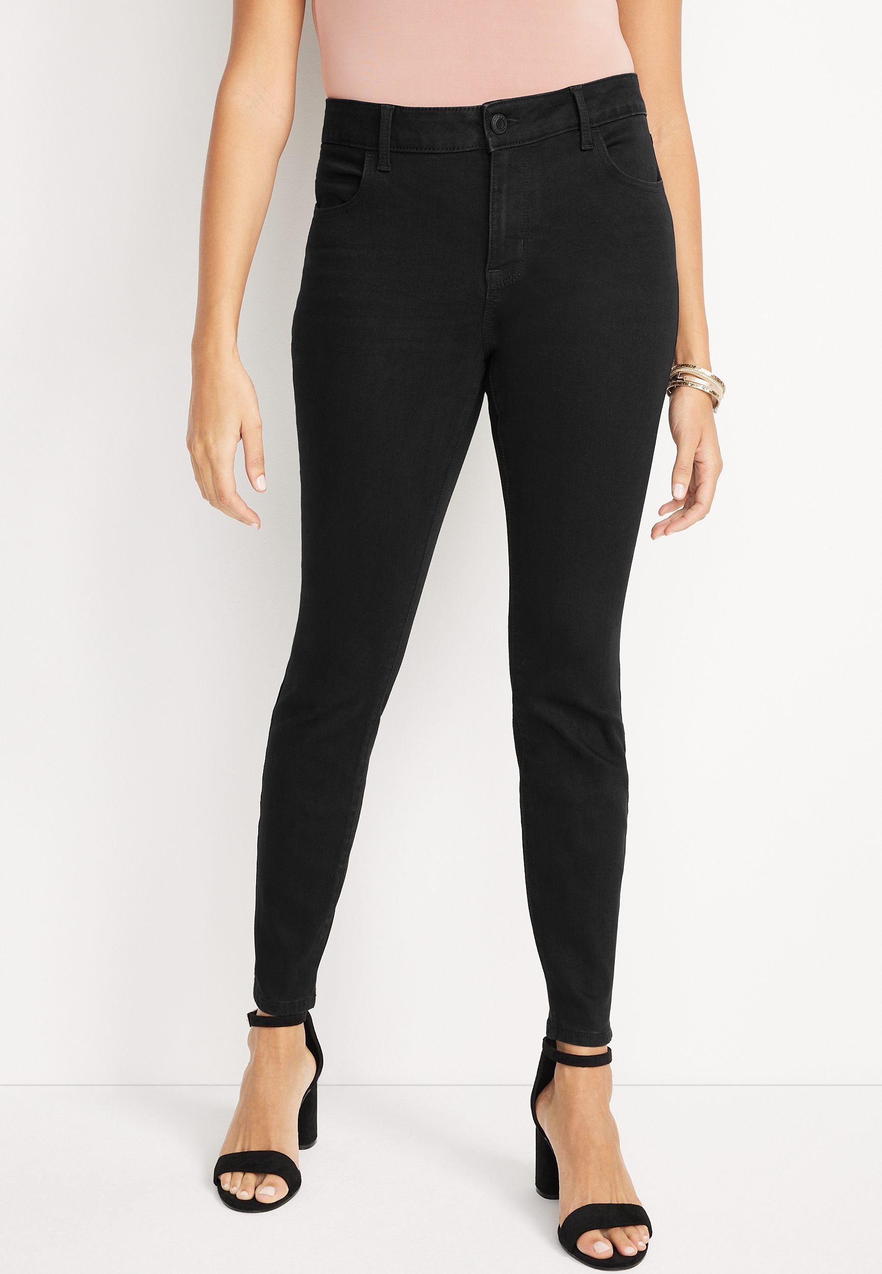 Mid-Rise Jeggings with Insert Pockets