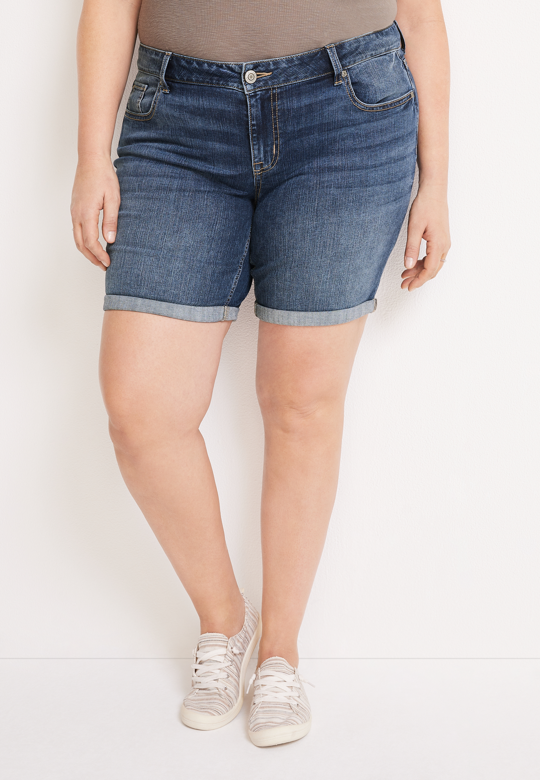 Plus Size m jeans by maurices™ Classic Mid Rise 8in Bermuda Short