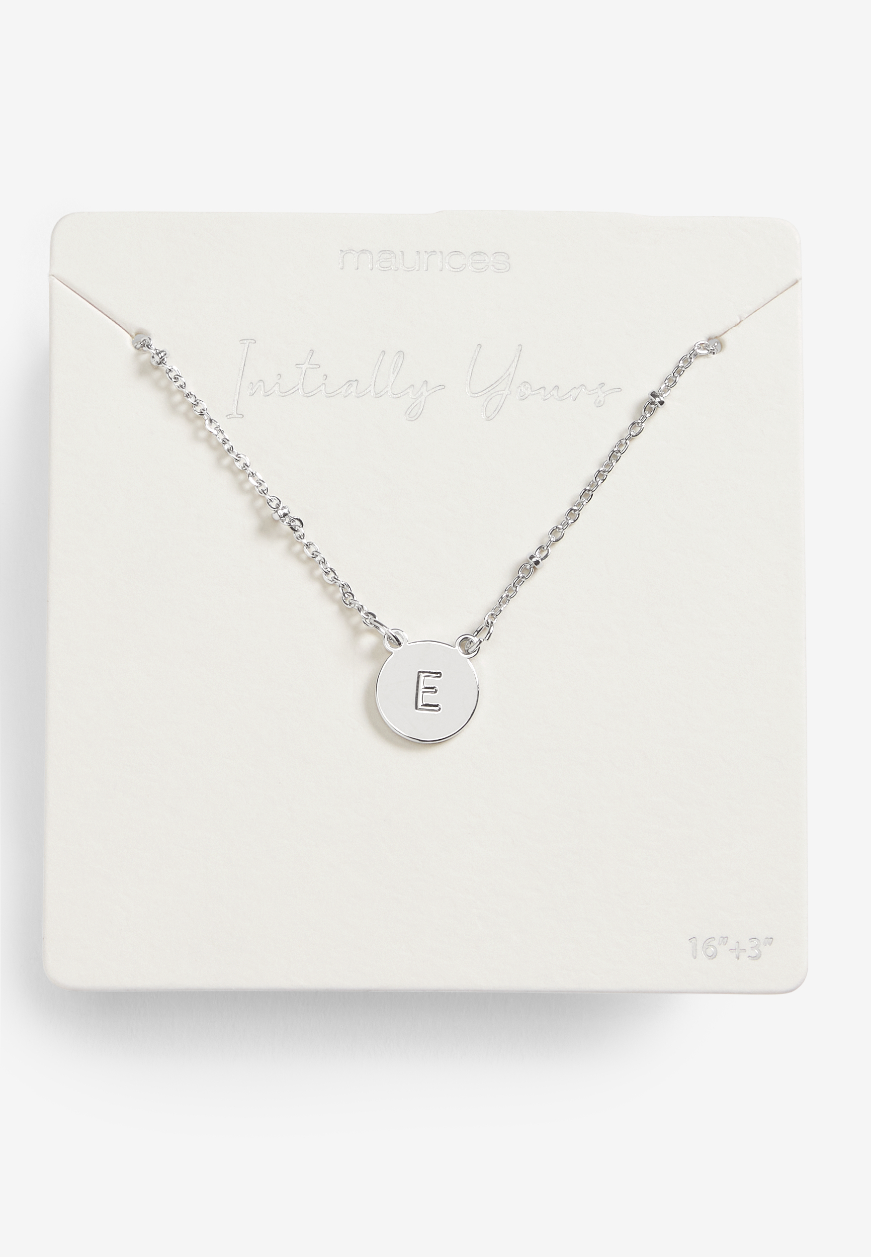 E on sale pendant silver