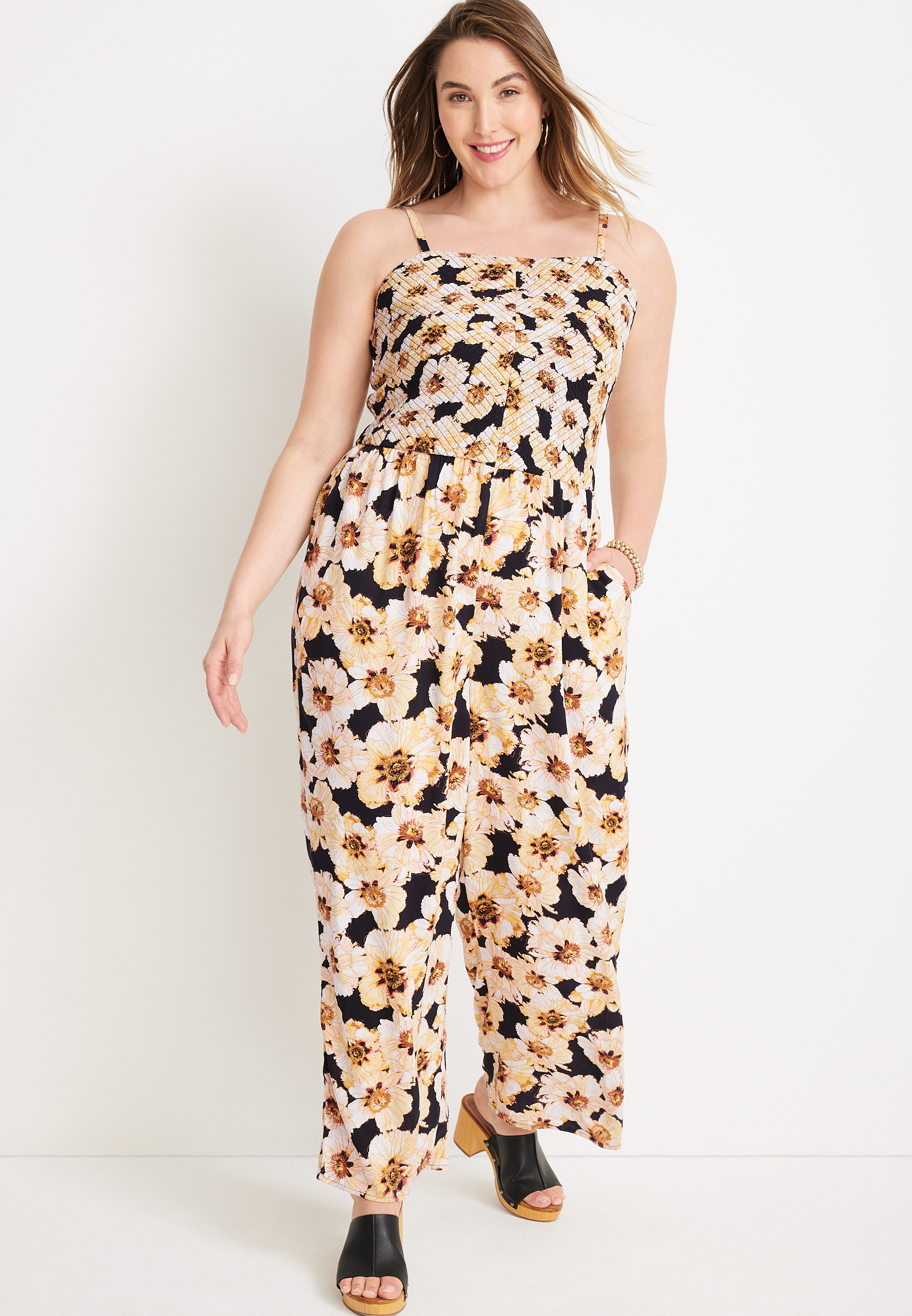 Maurices floral sale jumpsuit