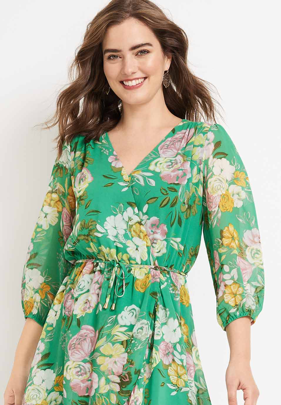 Floral Wrap Mini Dress | maurices