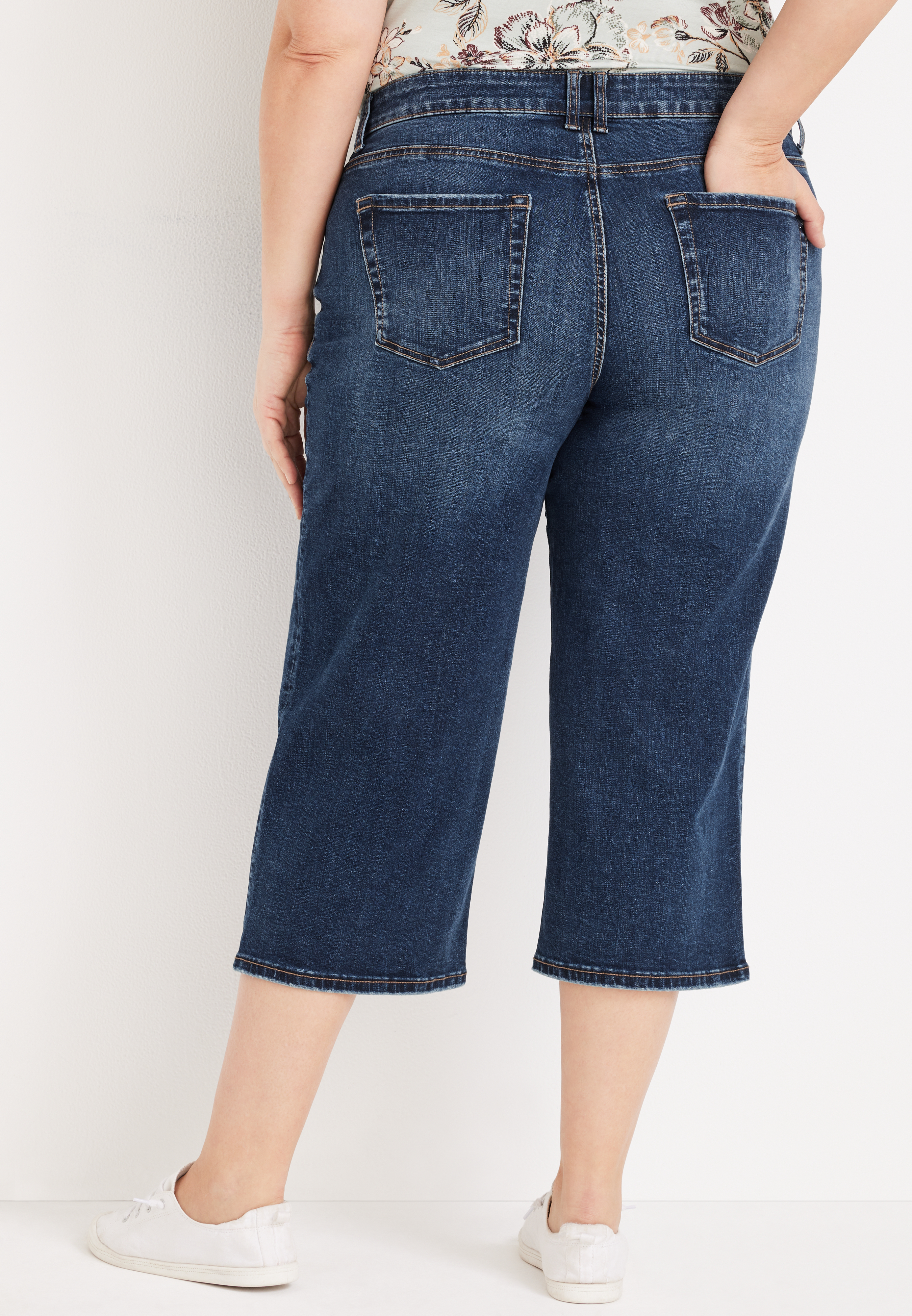 Plus Size m jeans by maurices™ Classic Mid Rise Straight Cropped Jean